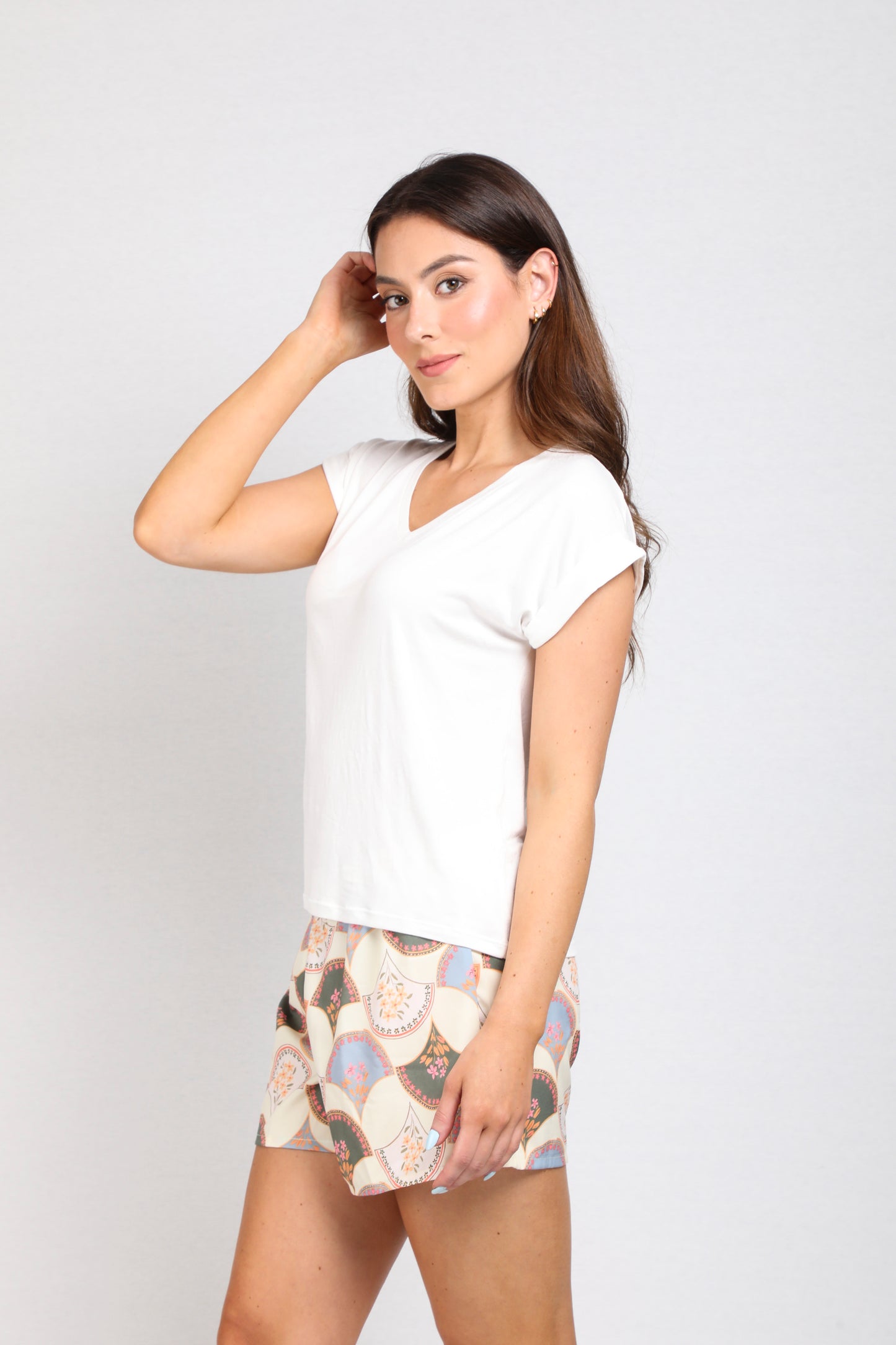 Pijama mujer short blusa manga corta