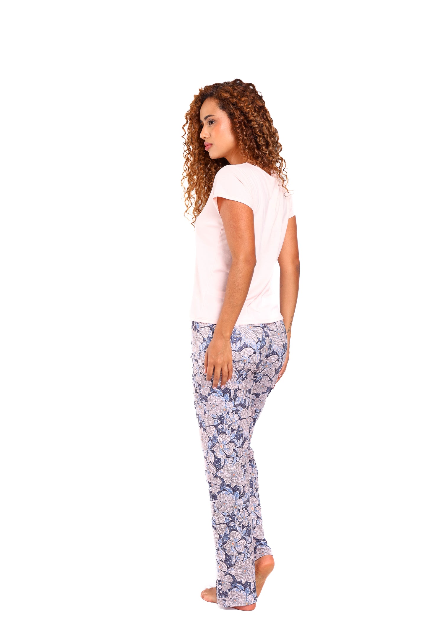 Pijama mujer pantalón blusa manga corta