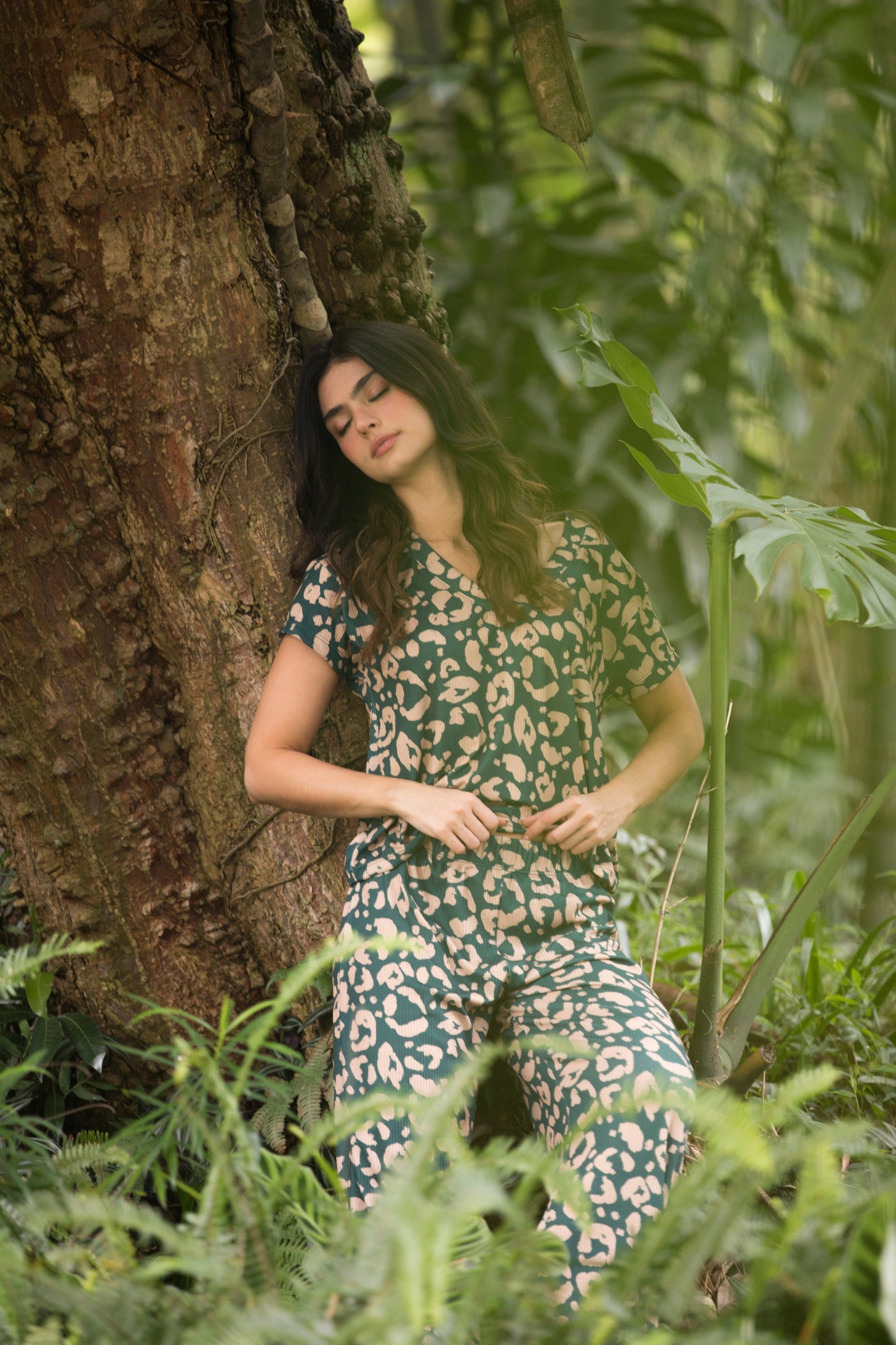 Pijama mujer pantalón blusa manga corta
