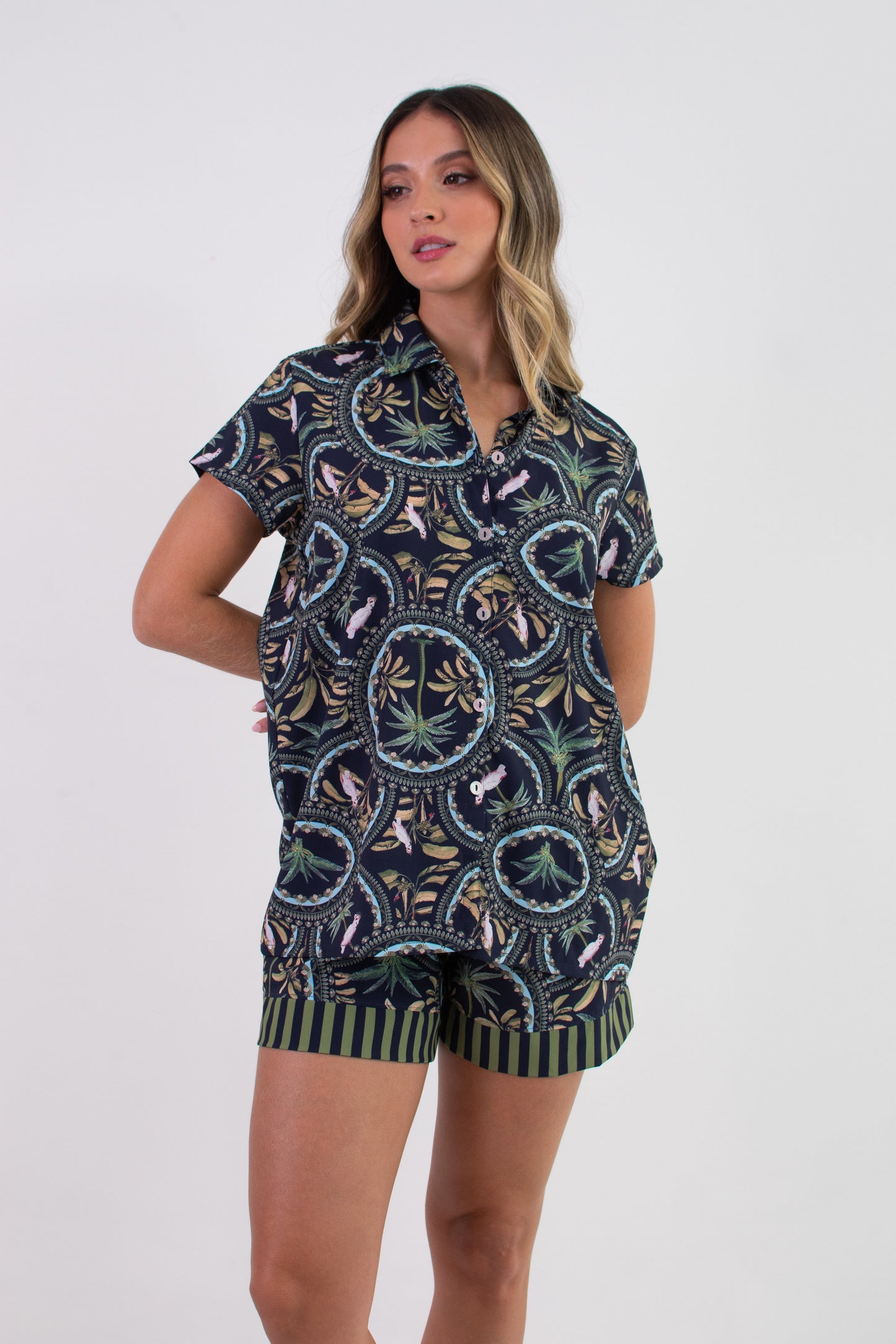 Pijama mujer short manga corta