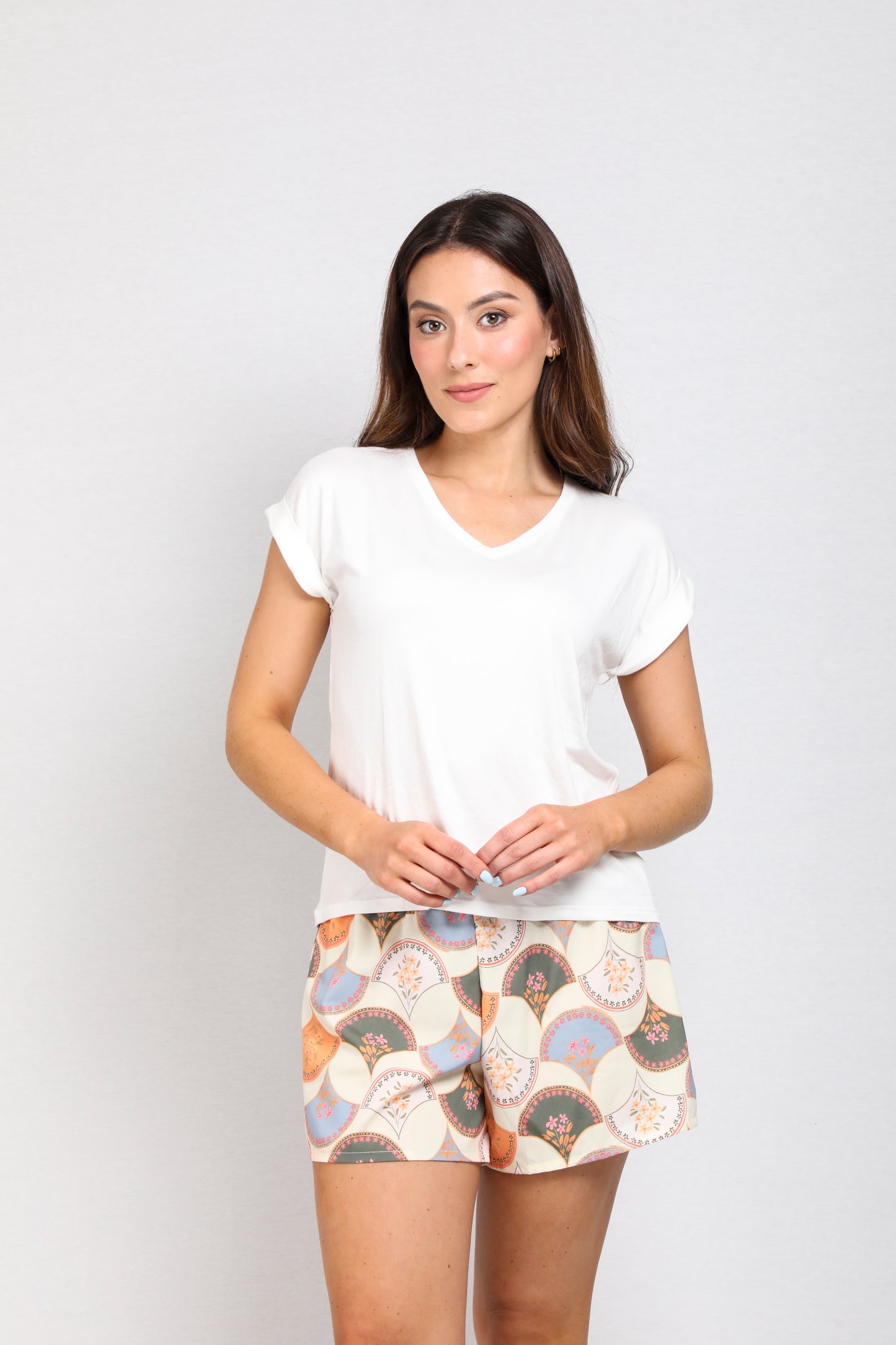 Pijama mujer short blusa manga corta