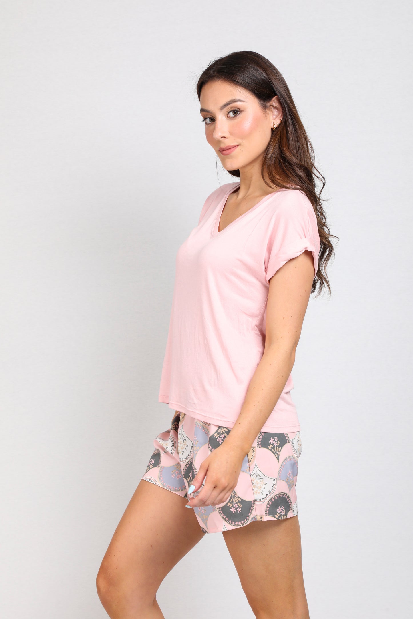 Pijama mujer short blusa manga corta