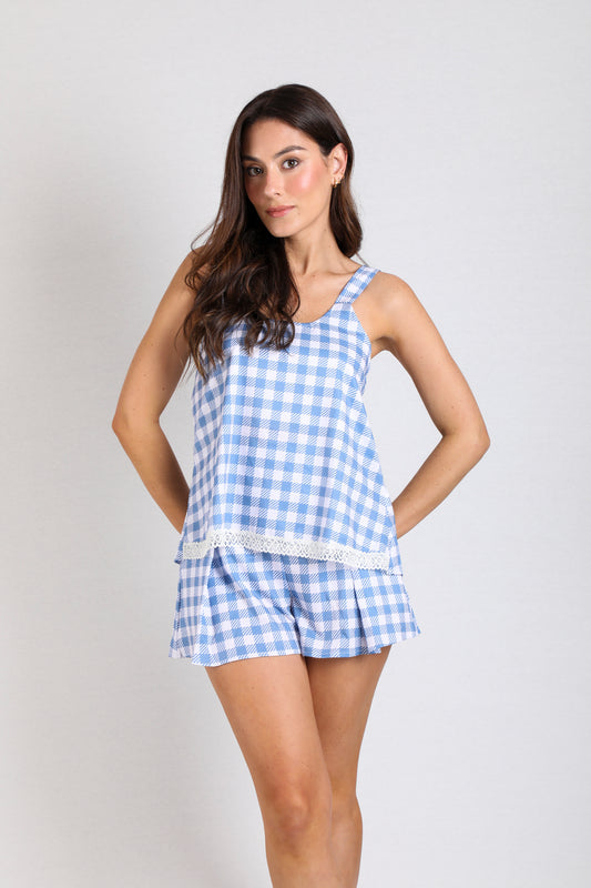 Pijama mujer short blusa tirantes