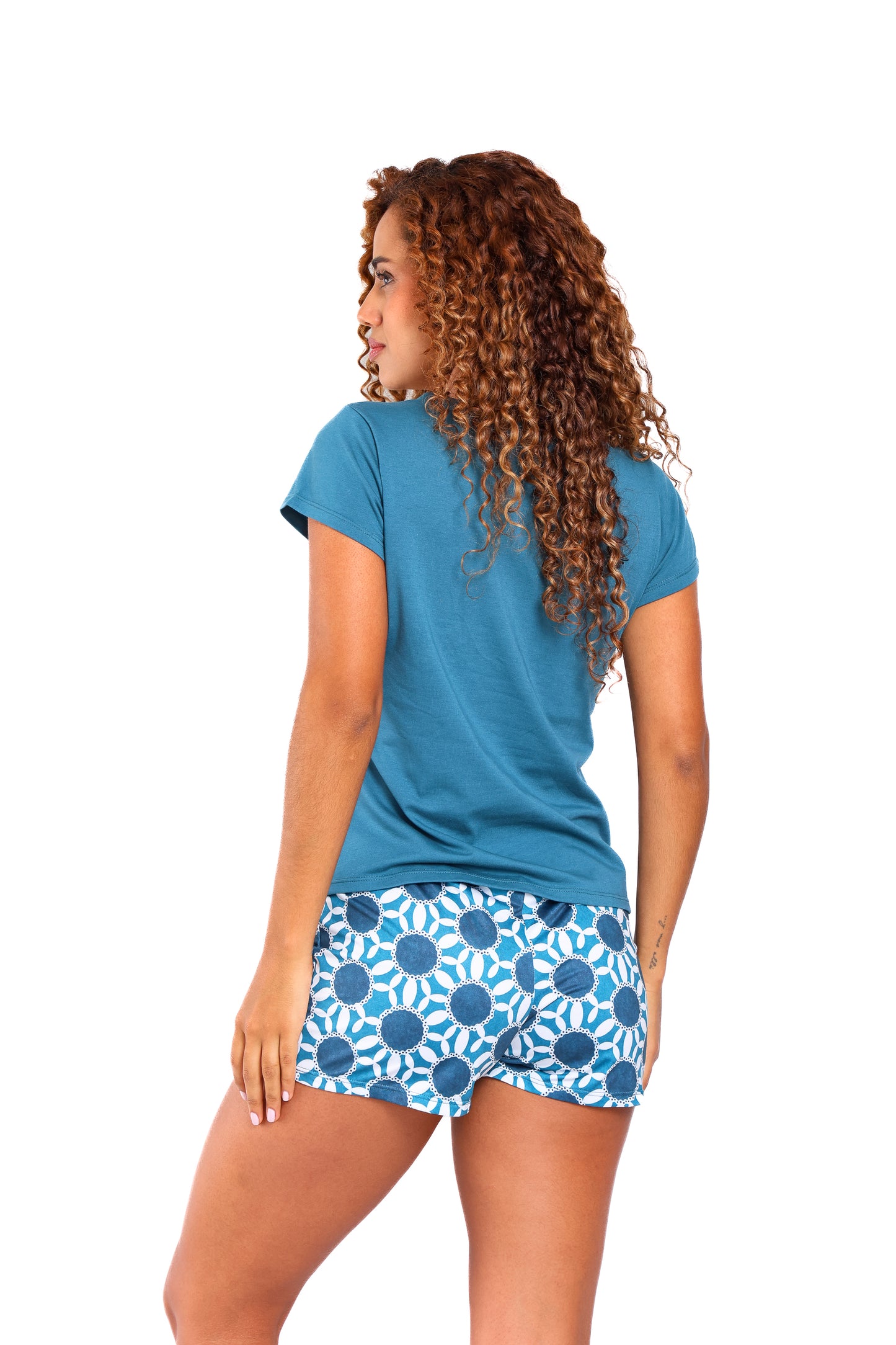 Pijama mujer short blusa manga corta