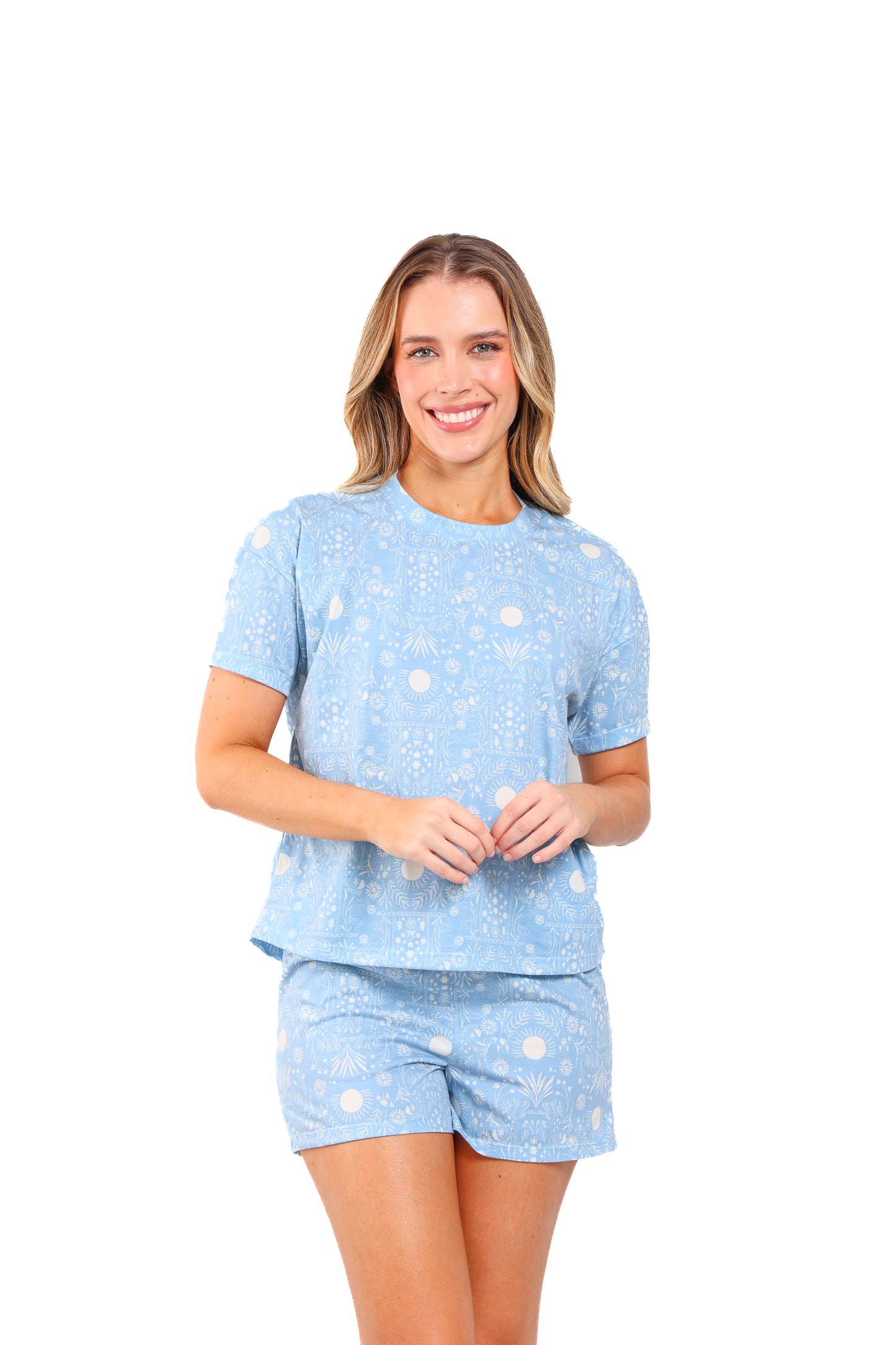 Pijama mujer short blusa manga corta