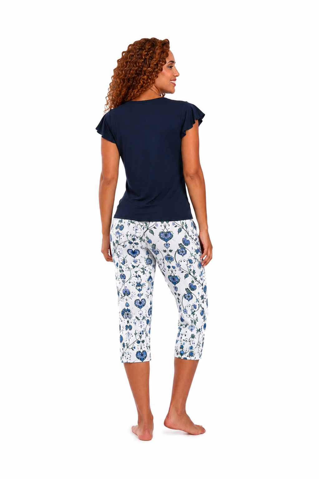 Pijama mujer capri blusa manga corta
