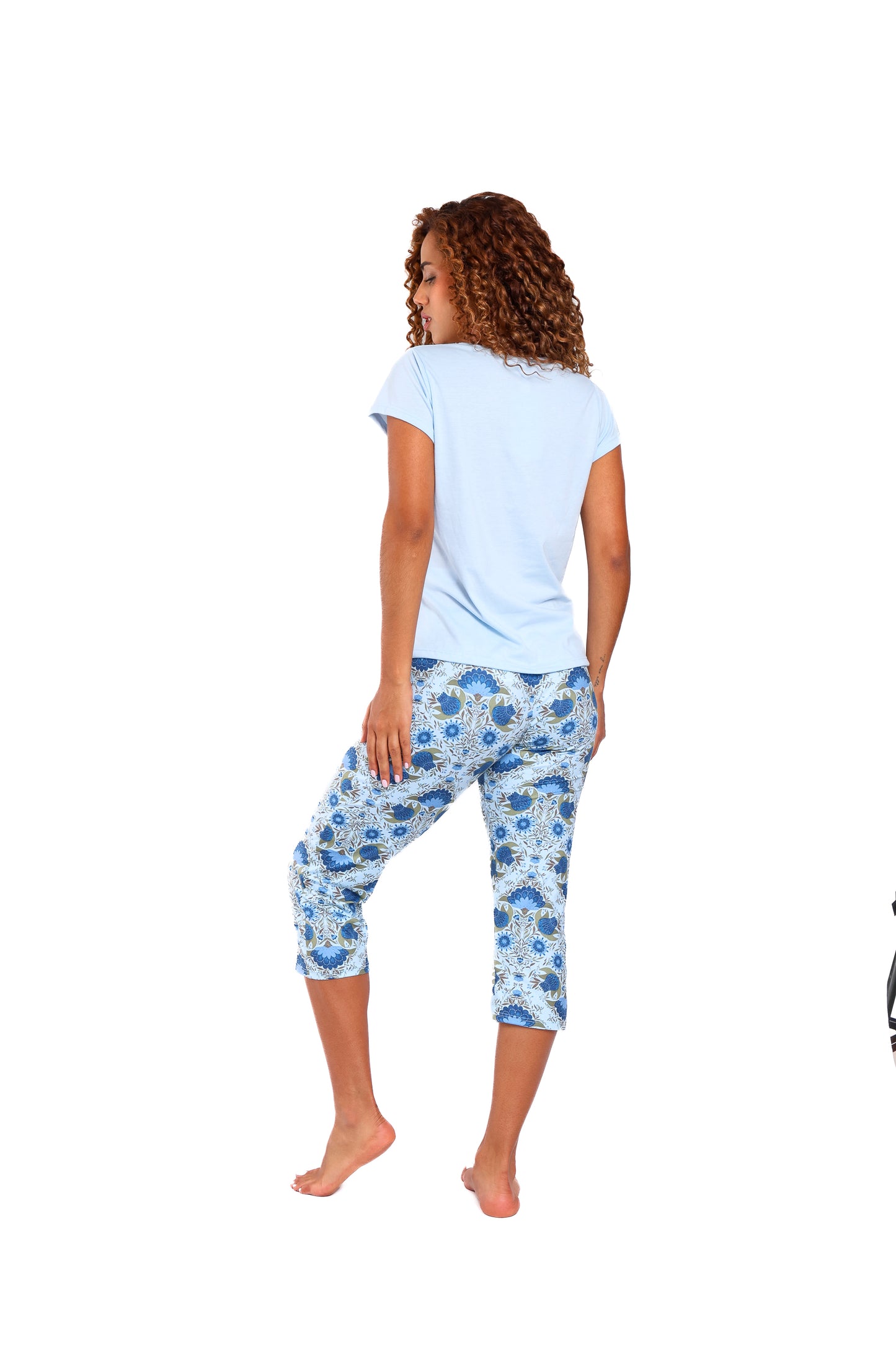 Pijama mujer capri blusa manga corta