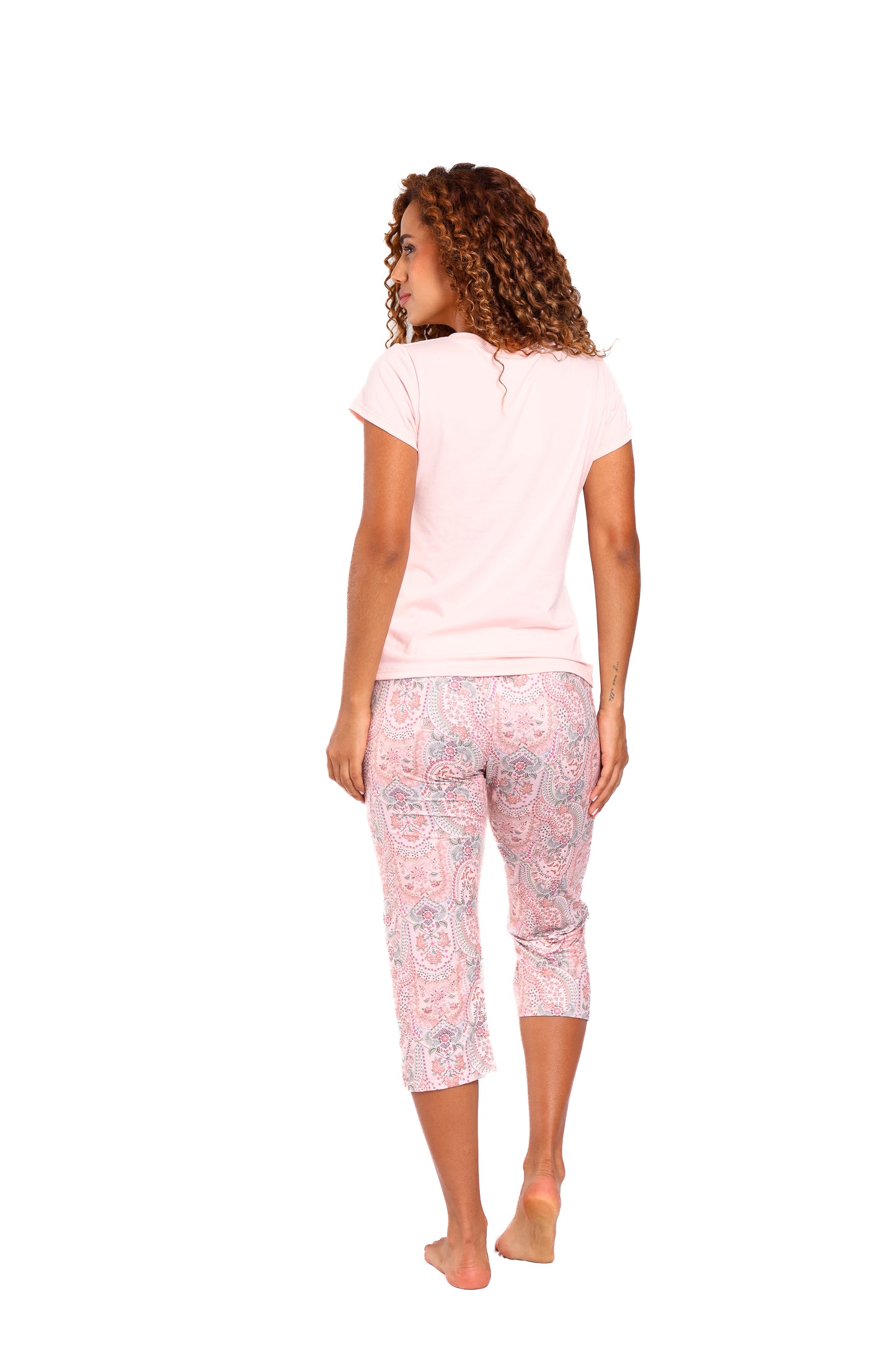 Pijama mujer capri blusa manga corta