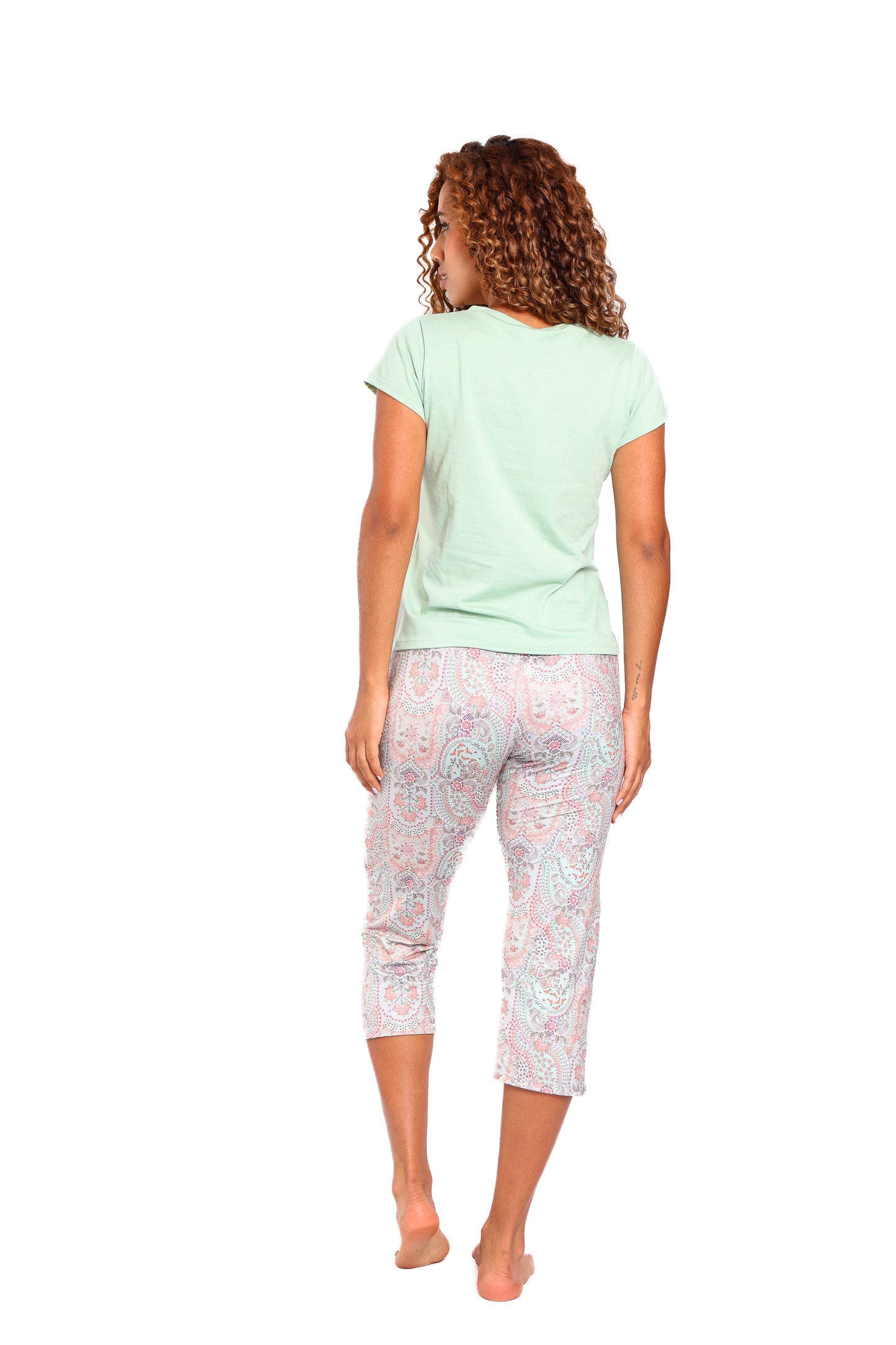 Pijama mujer capri blusa manga corta