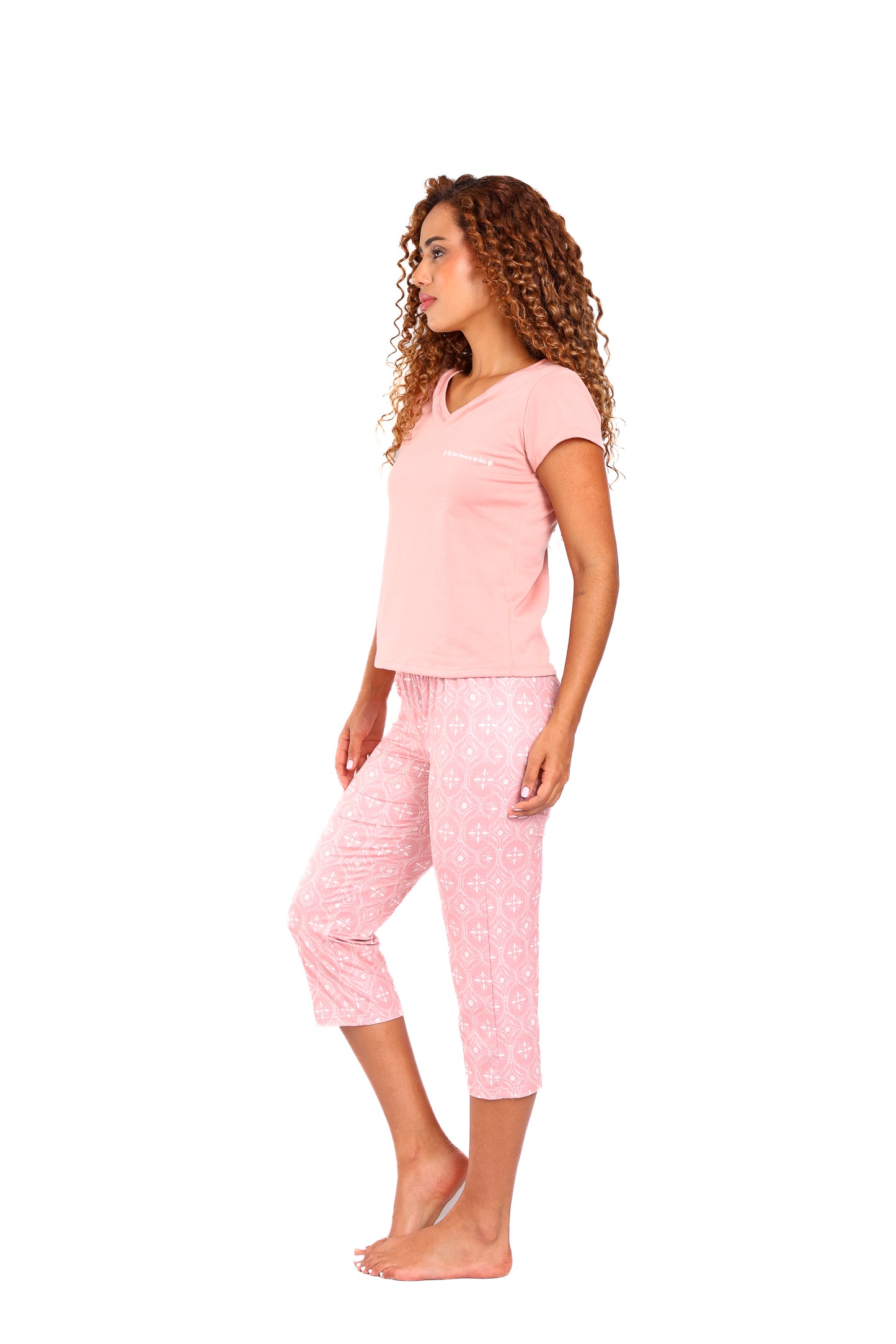 Pijama mujer capri blusa manga corta