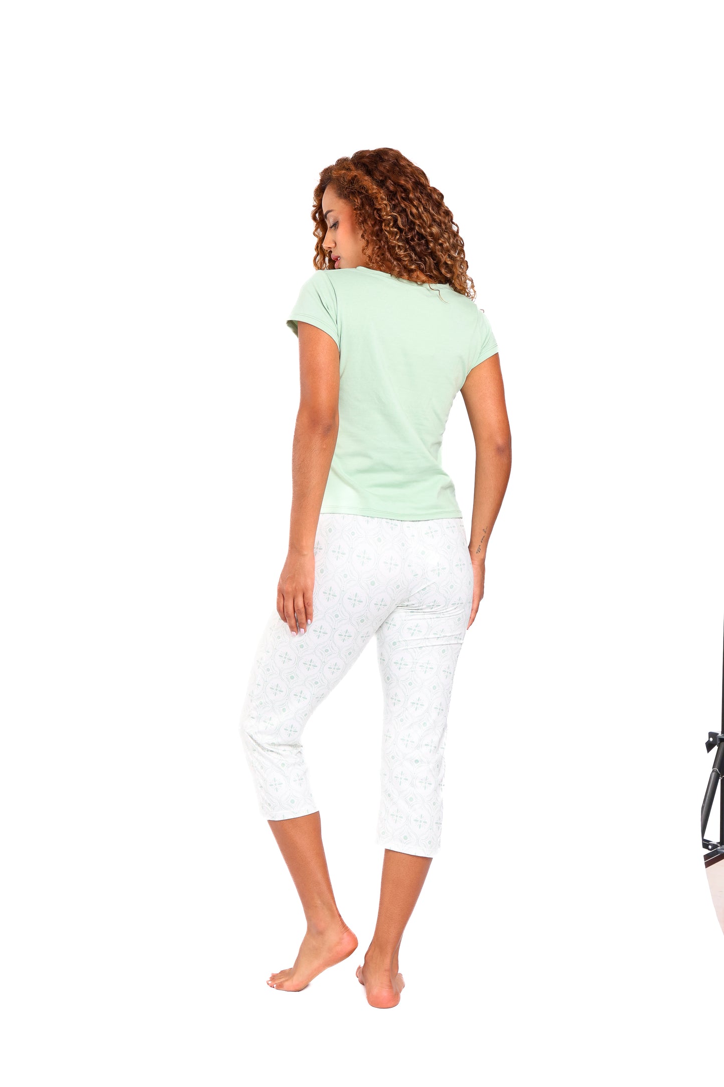 Pijama mujer capri blusa manga corta