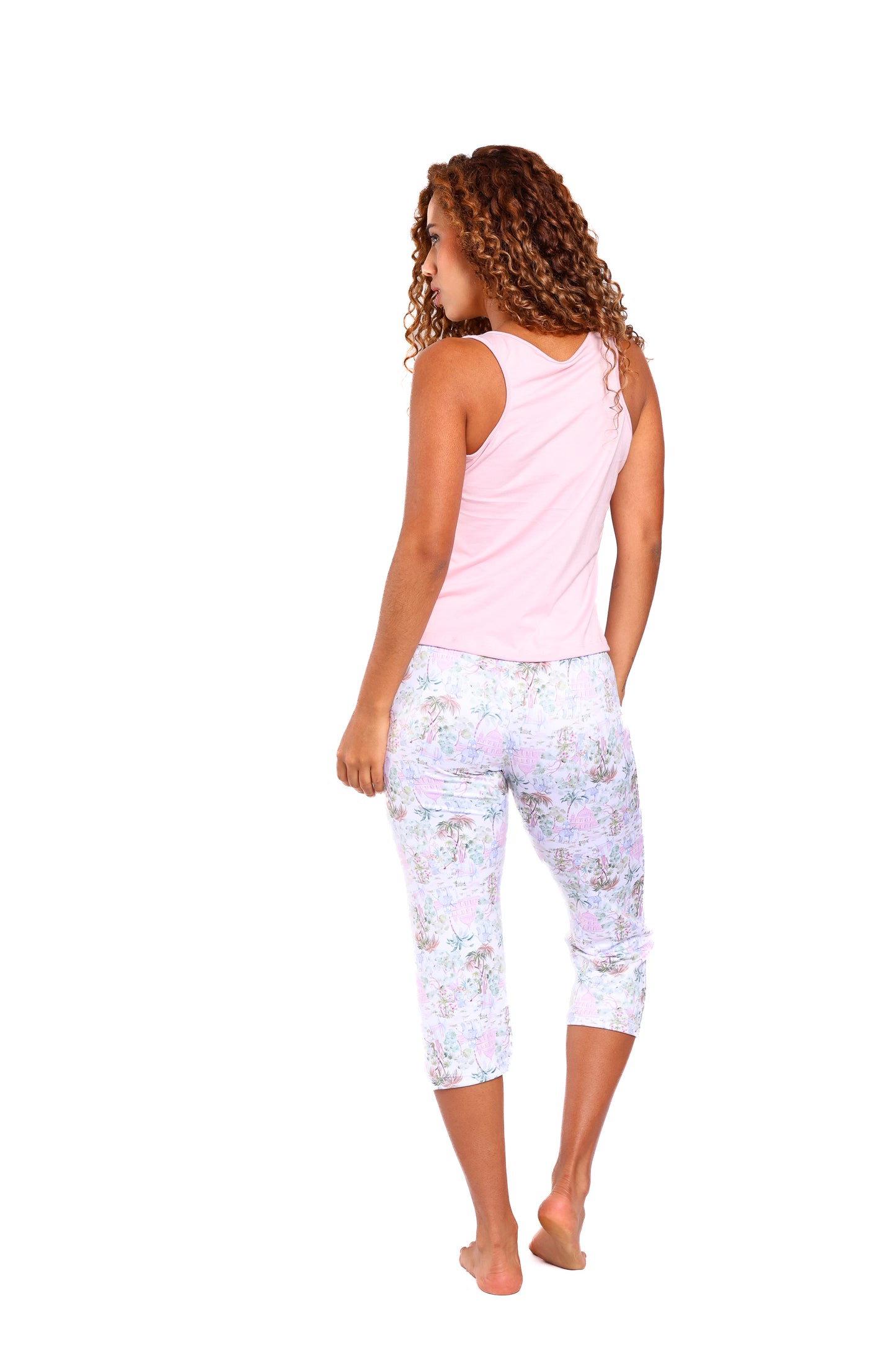 Pijama mujer capri blusa manga sisa