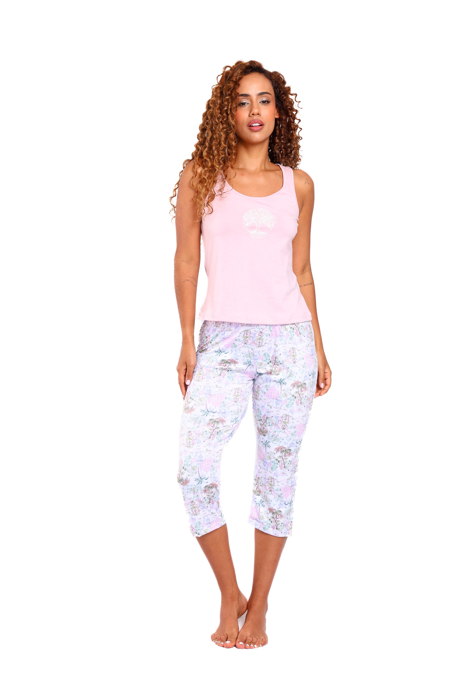Pijama mujer capri blusa manga sisa