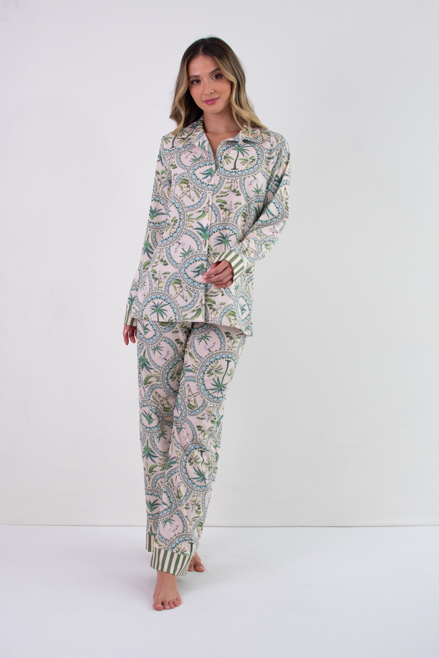 Pijama mujer pantalón blusa manga larga