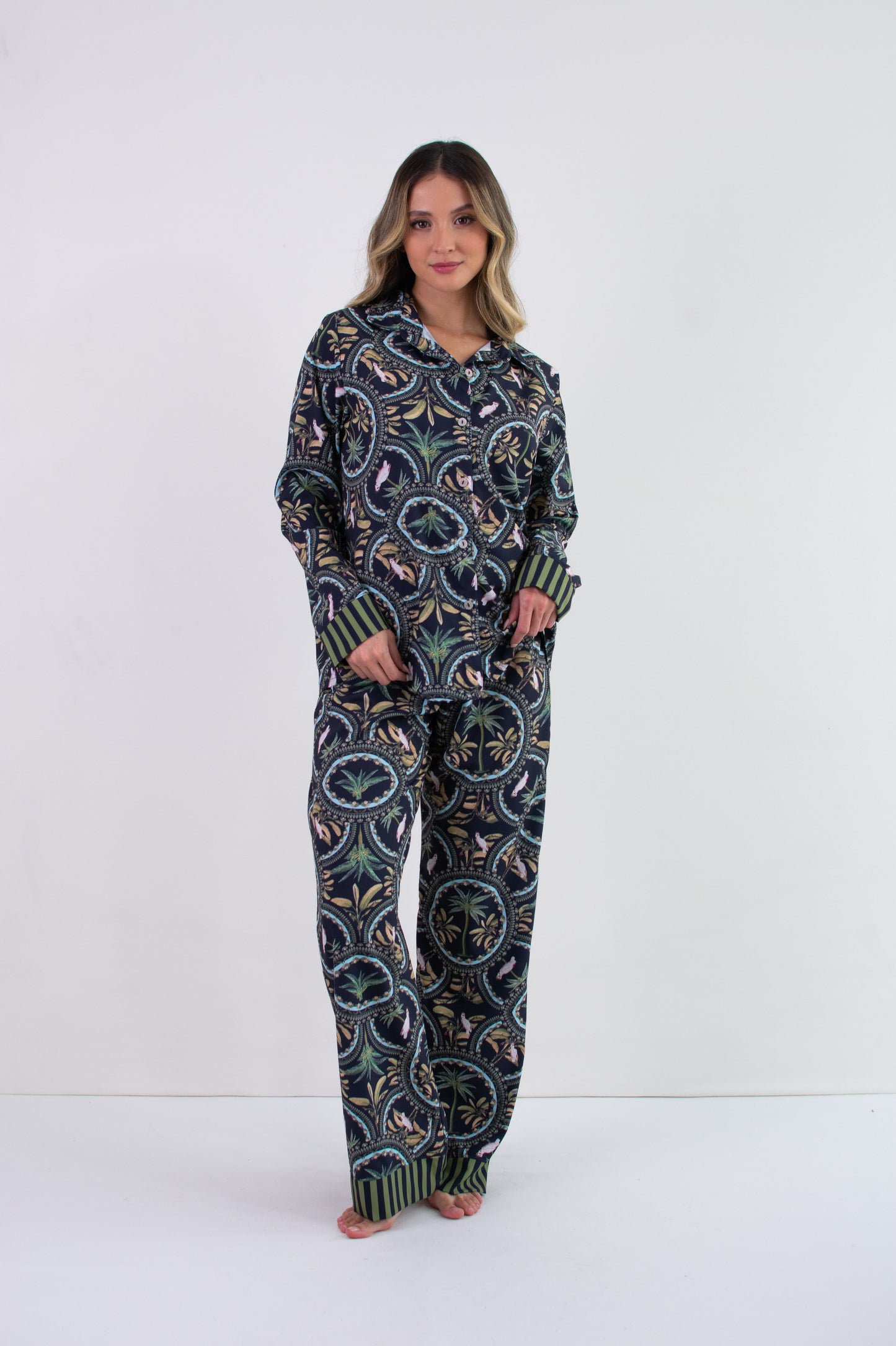 Pijama mujer pantalón blusa manga larga