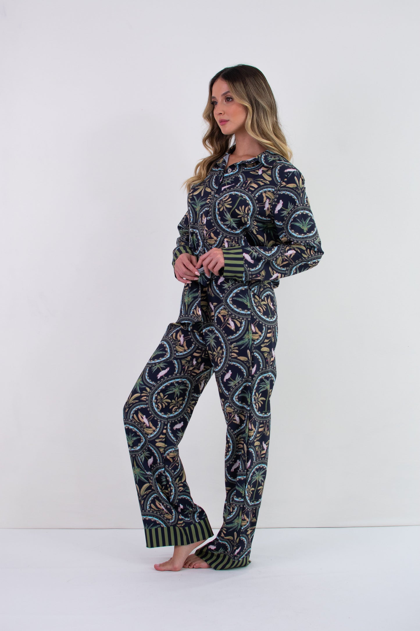 Pijama mujer pantalón blusa manga larga