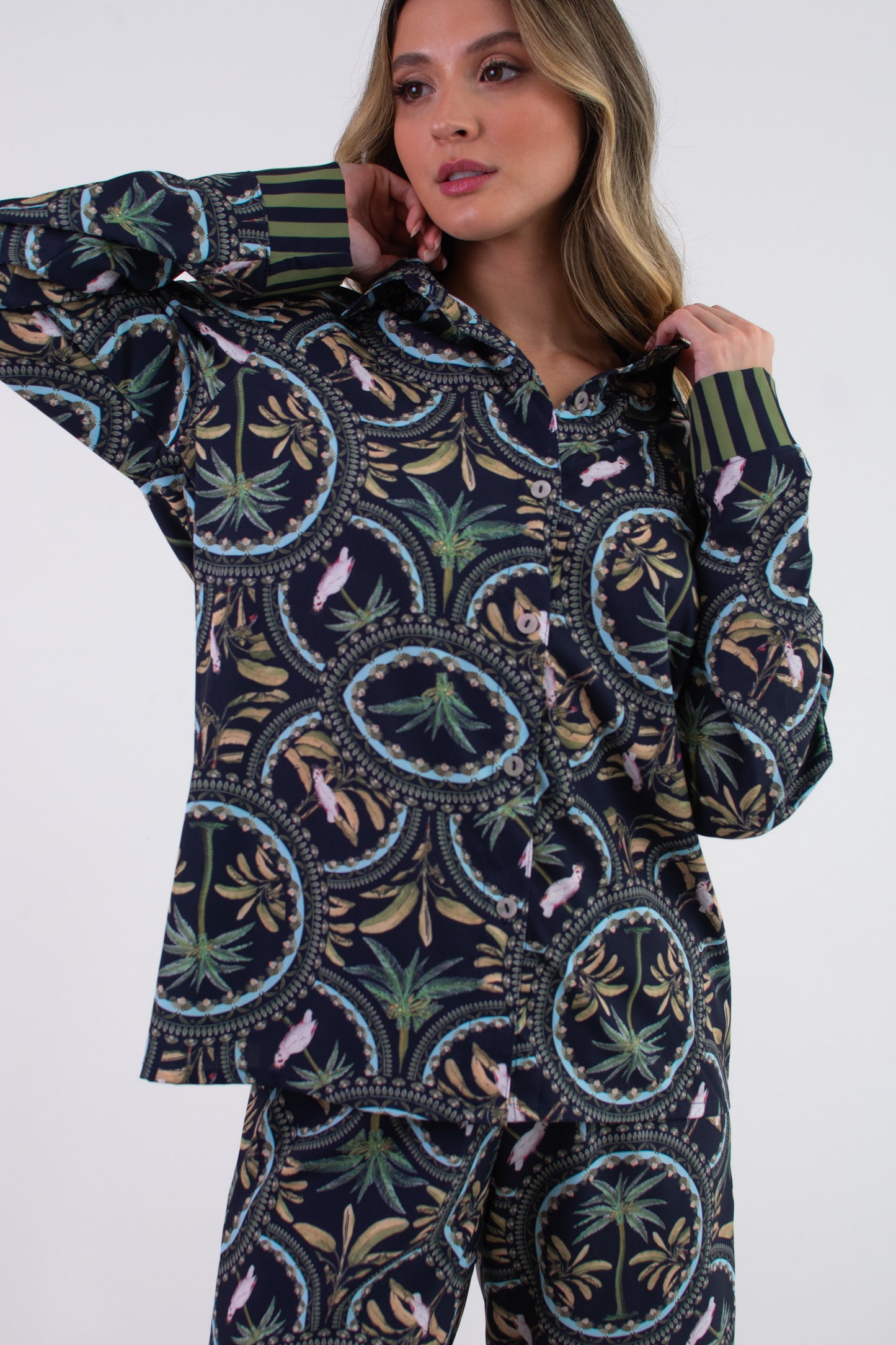 Pijama mujer pantalón blusa manga larga