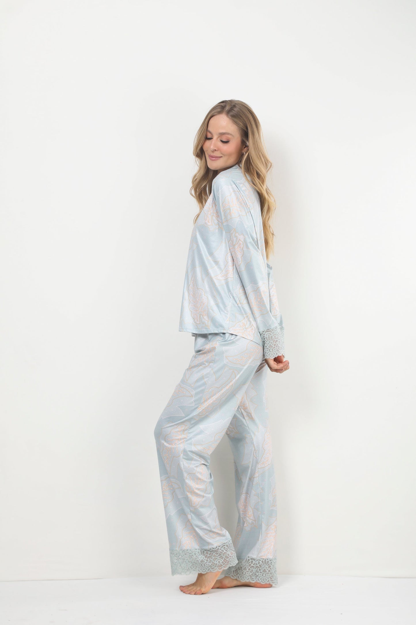 Pijama mujer pantalón blusa manga larga