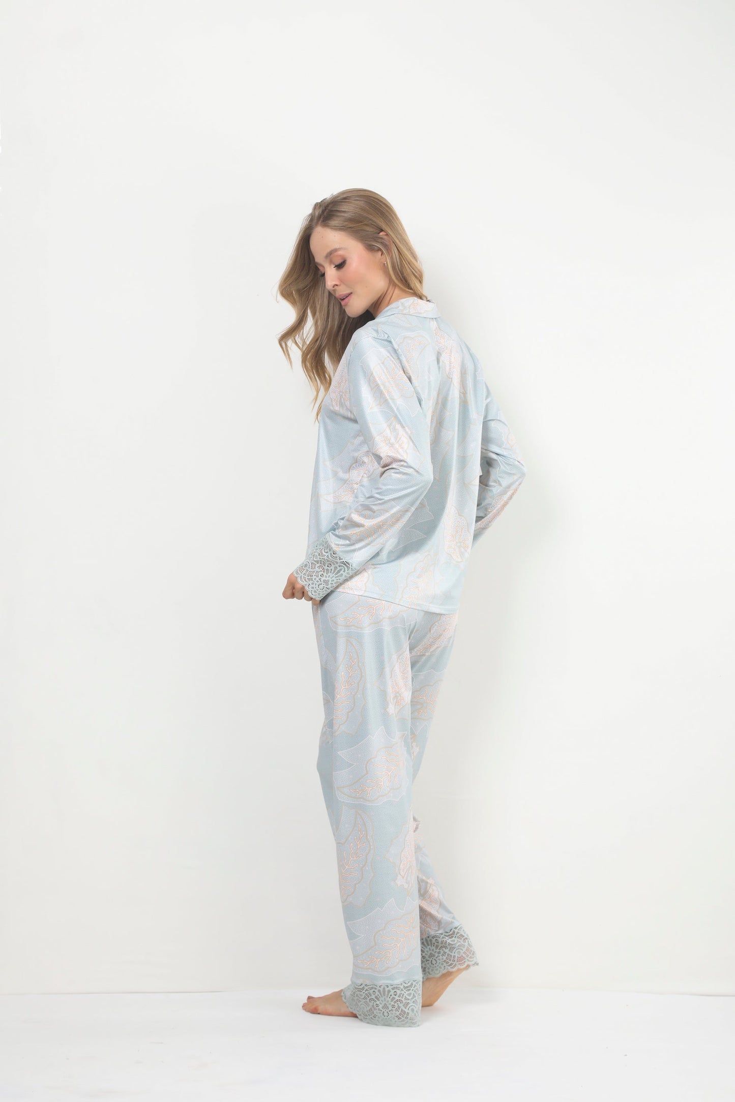 Pijama mujer pantalón blusa manga larga