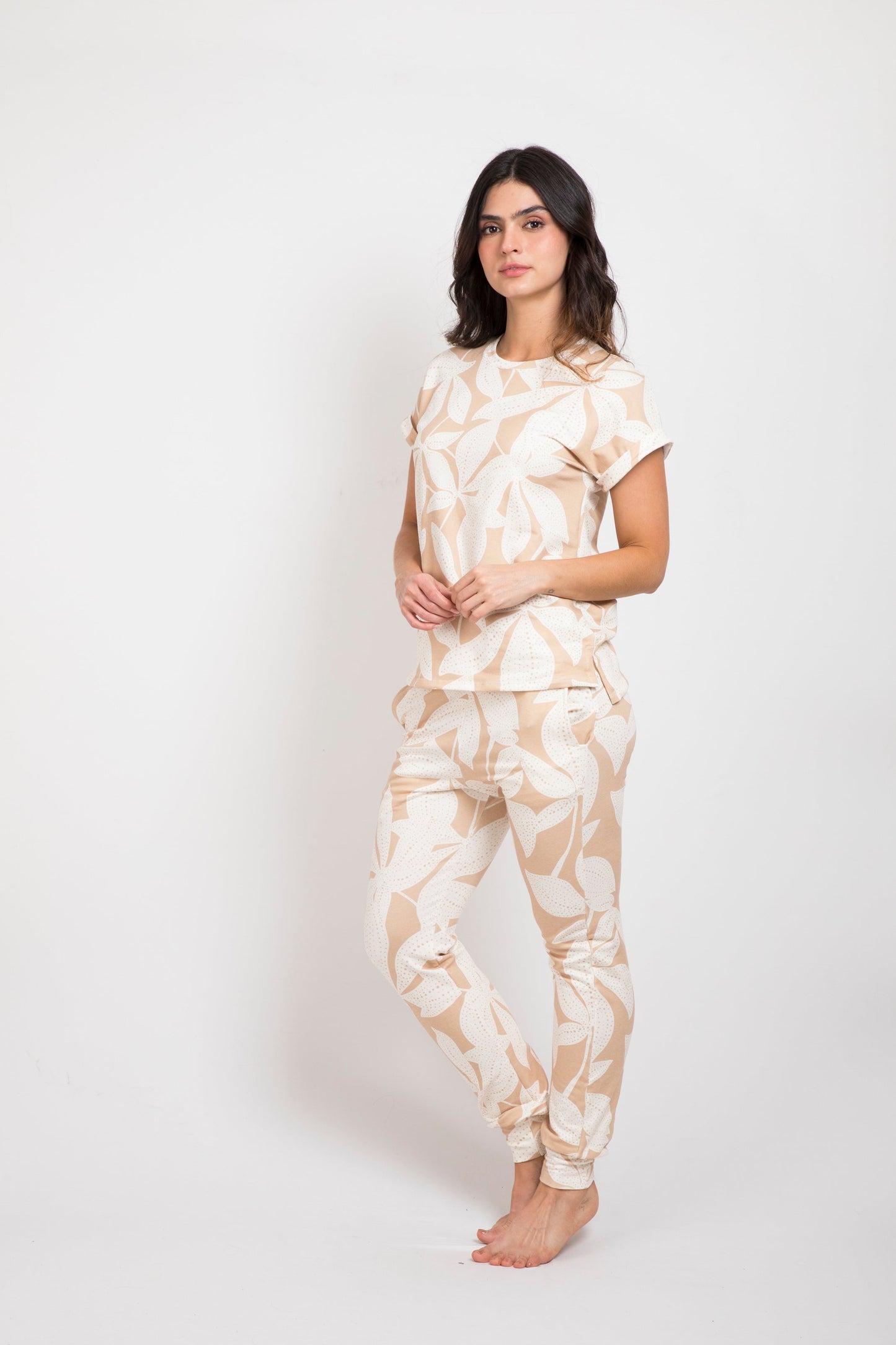 Pijama mujer pantalón blusa  manga corta