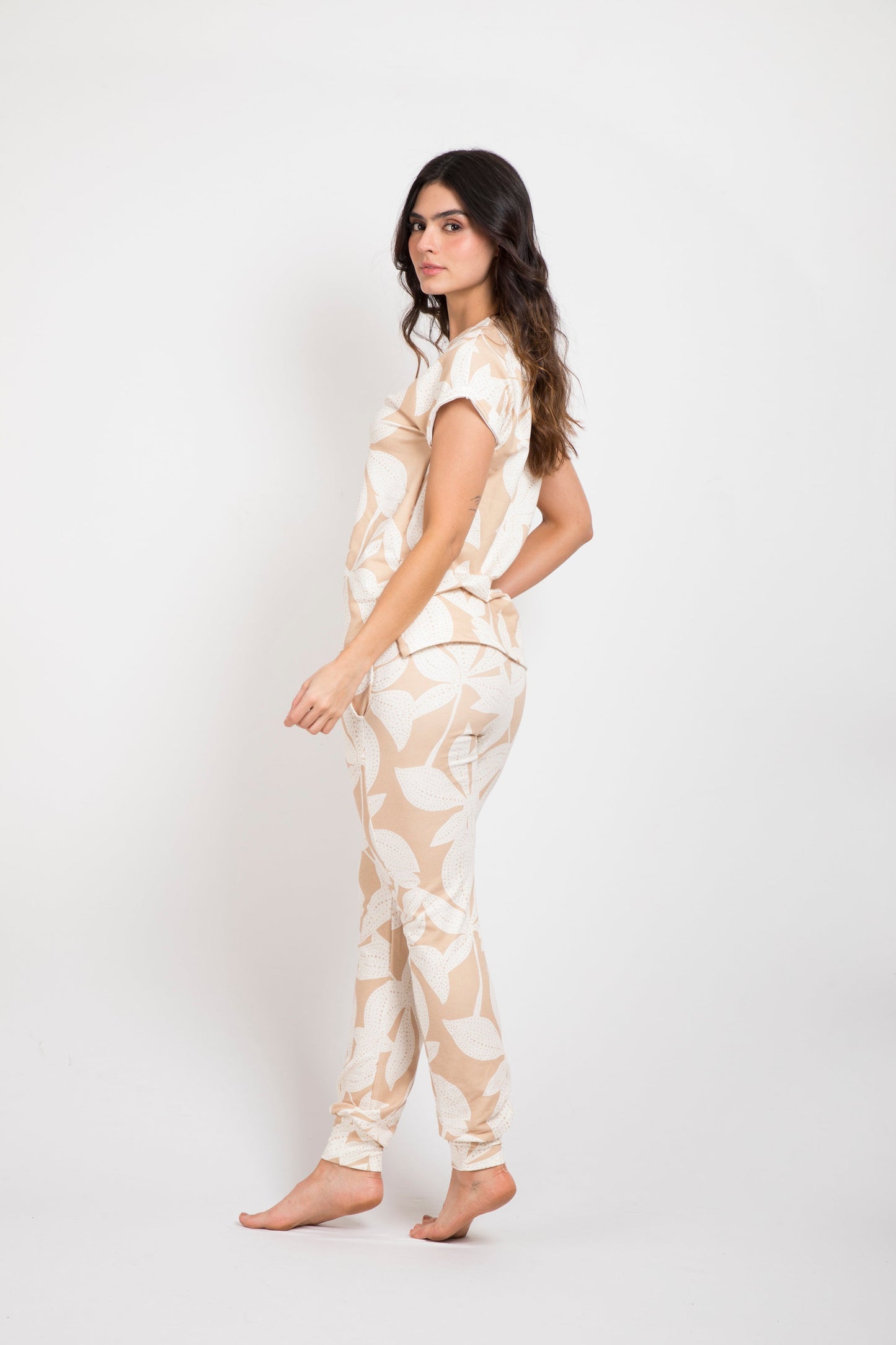Pijama mujer pantalón blusa  manga corta
