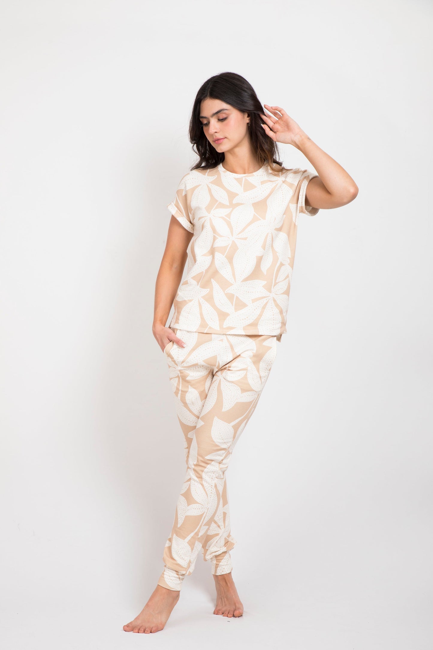 Pijama mujer pantalón blusa  manga corta