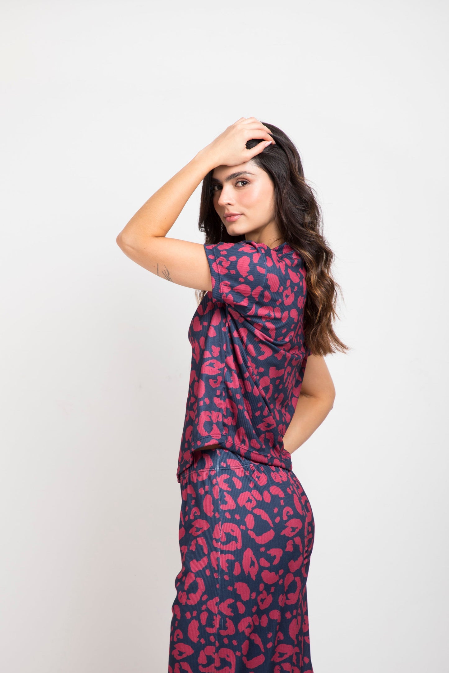 Pijama mujer pantalón blusa manga corta