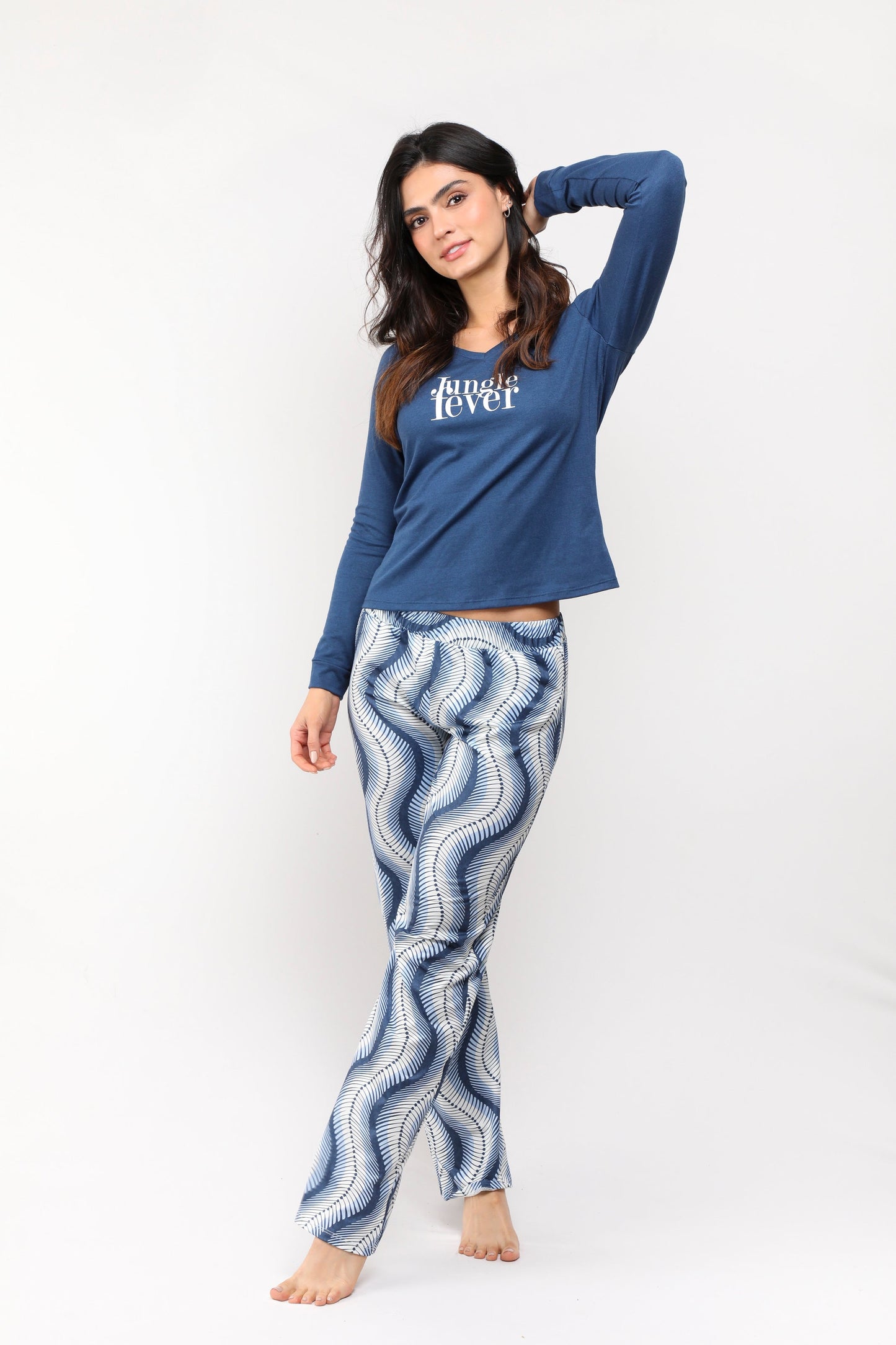 Pijama mujer pantalón blusa manga larga