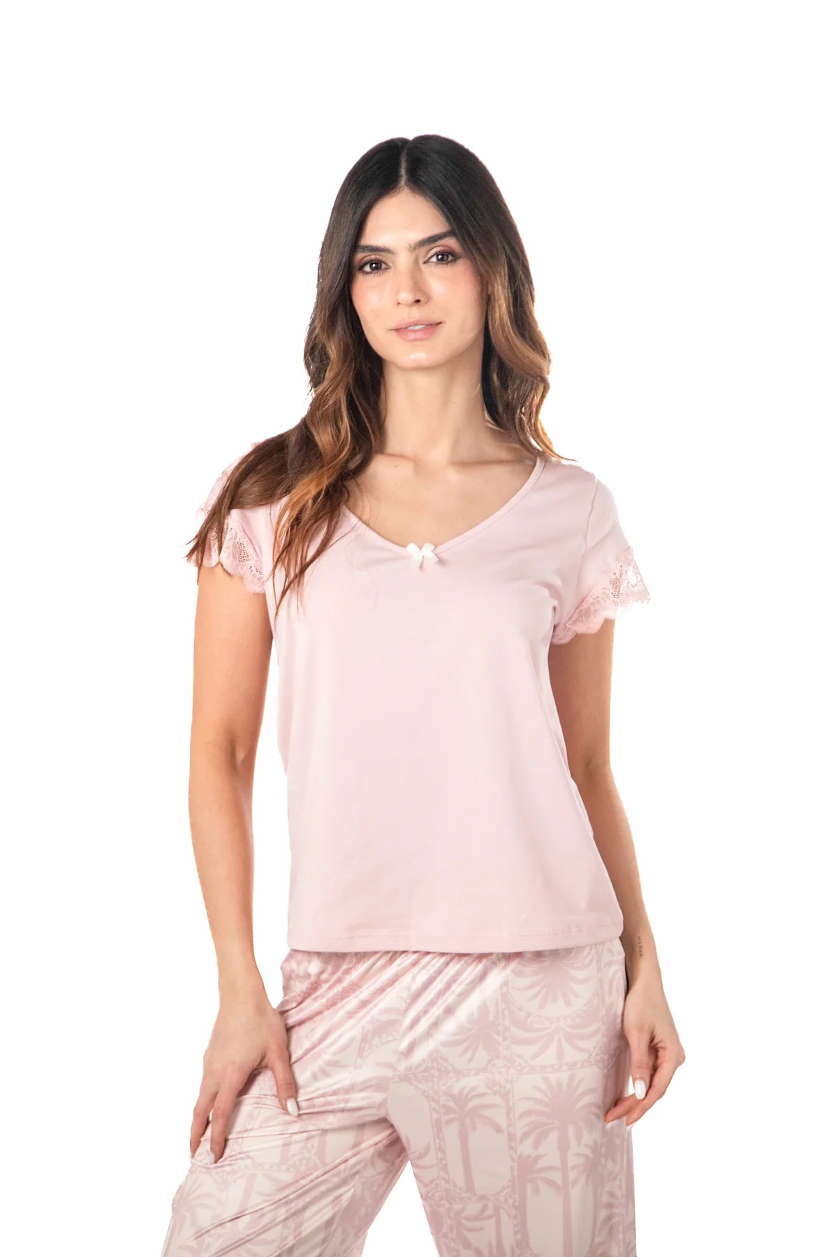 Pijama mujer pantalón blusa manga corta