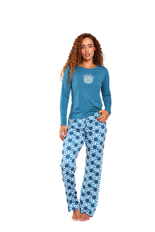 Pijama mujer pantalón blusa manga larga
