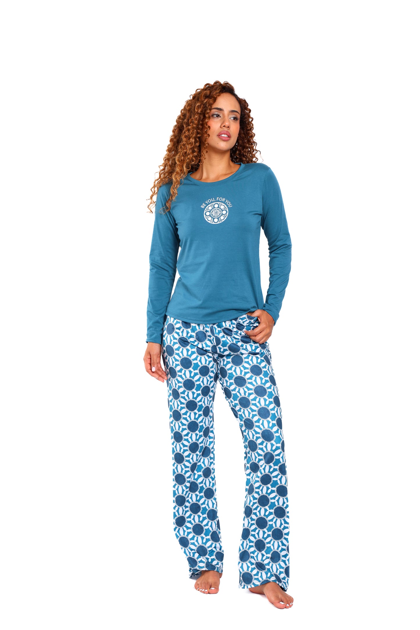 Pijama mujer pantalón blusa manga larga