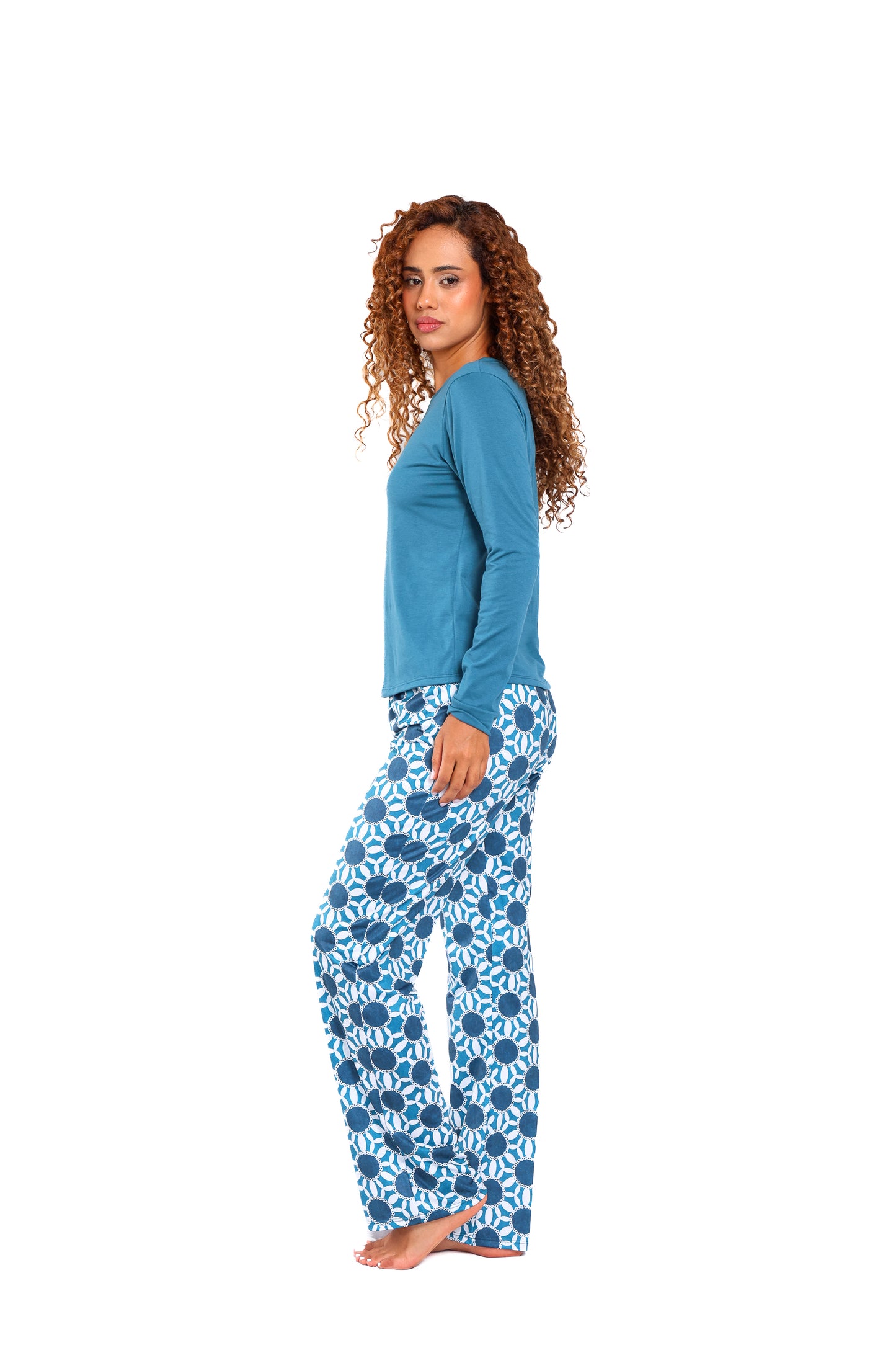 Pijama mujer pantalón blusa manga larga
