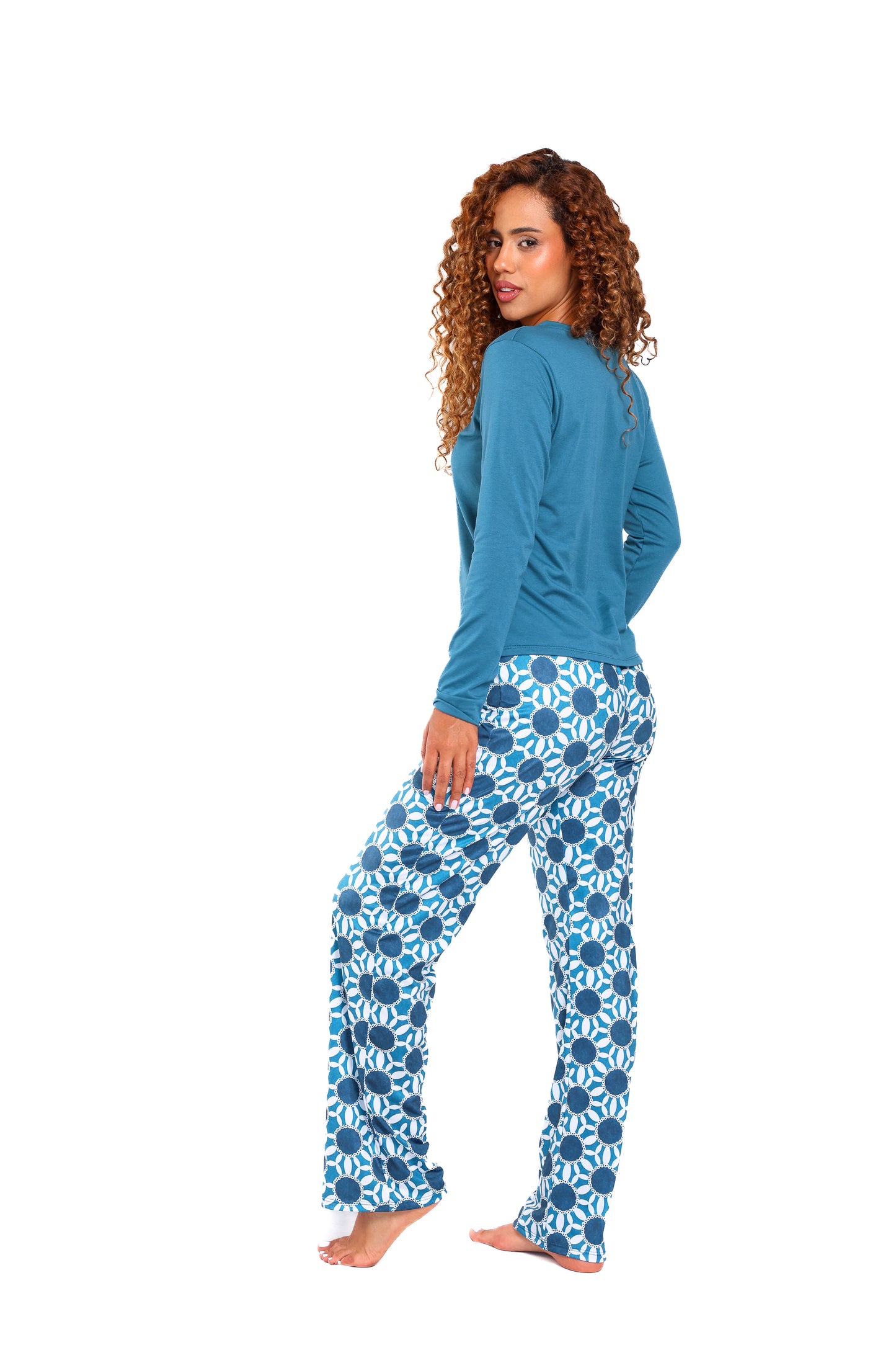 Pijama mujer pantalón blusa manga larga