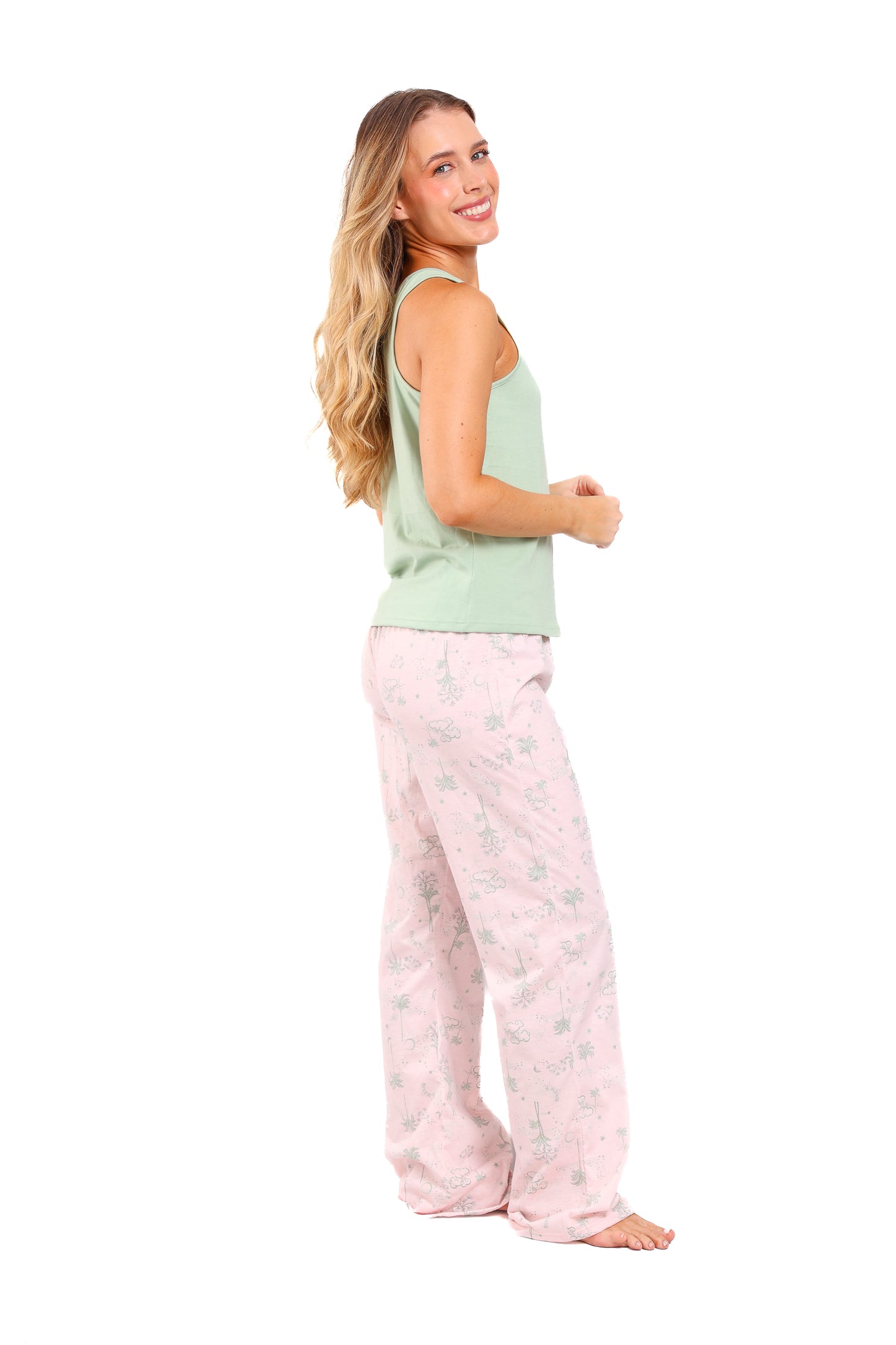 Pijama mujer pantalón blusa manga sisa