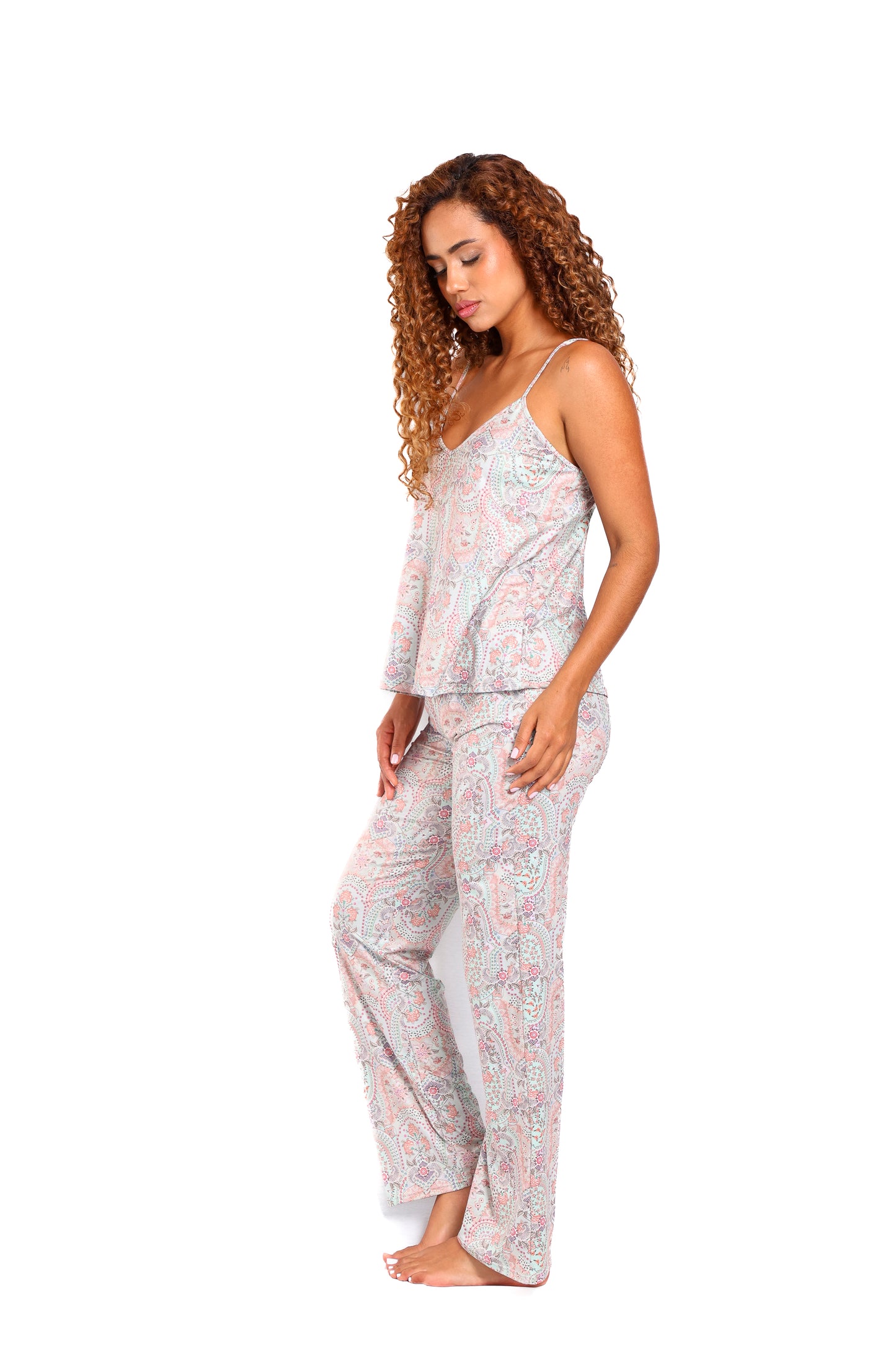 Pijama mujer pantalón blusa tirantes