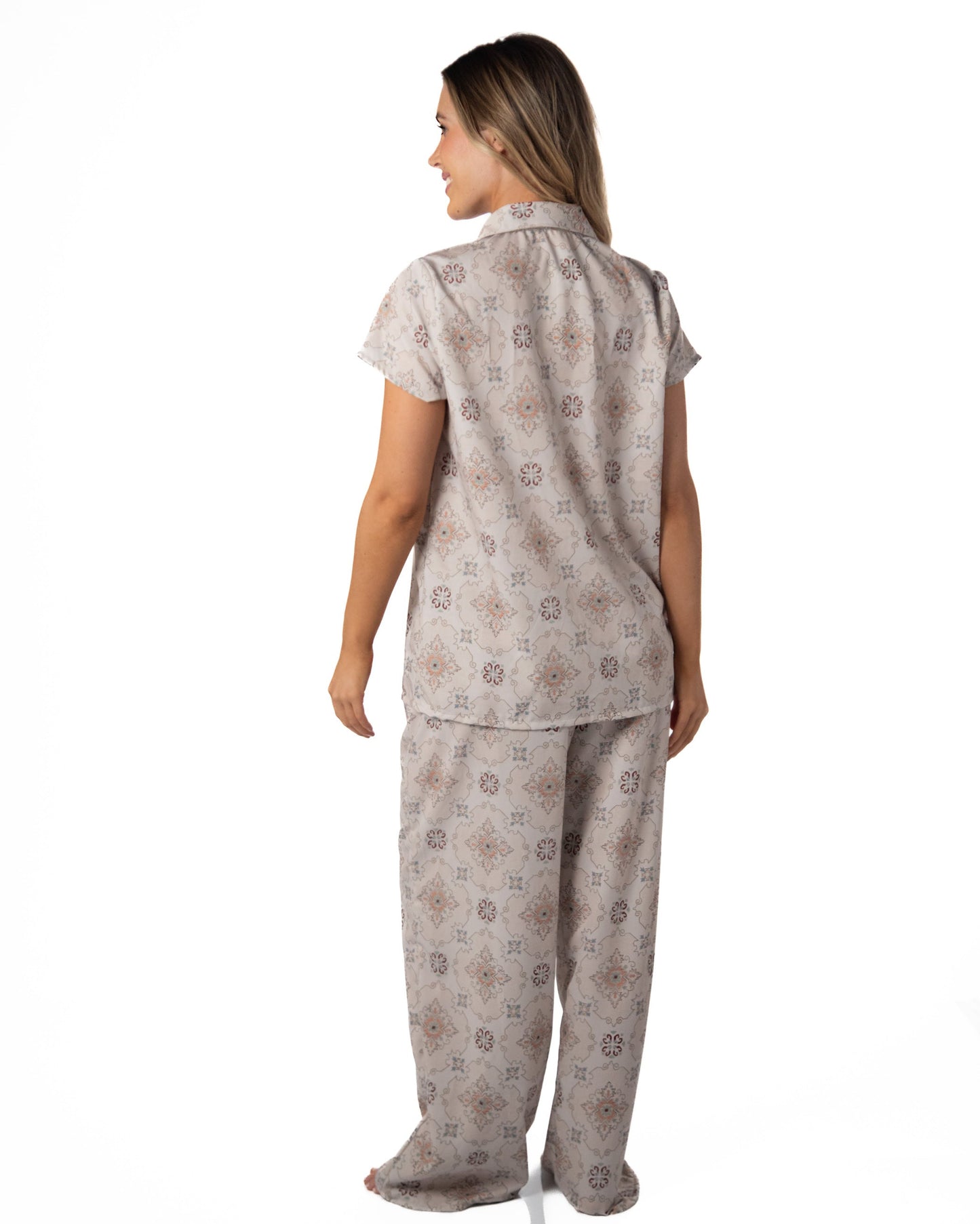 Pijama mujer pantalón blusa manga corta