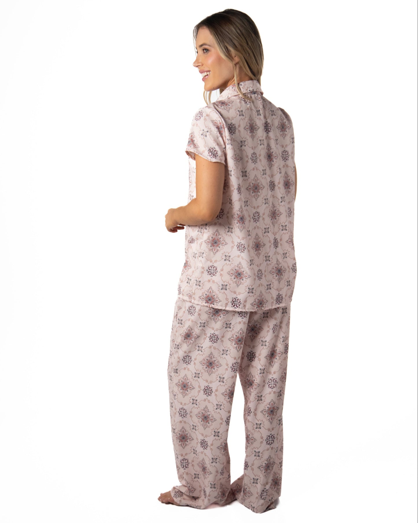 Pijama mujer pantalón blusa manga corta