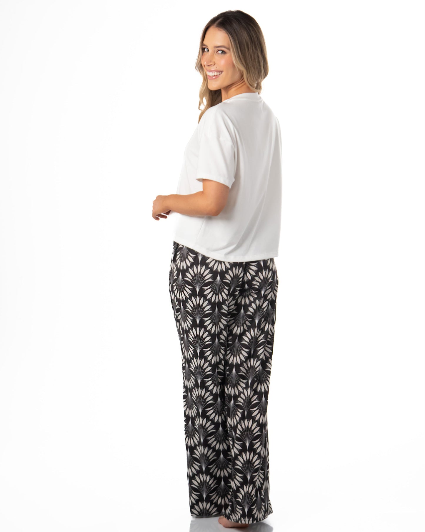 Pijama mujer pantalón blusa manga corta