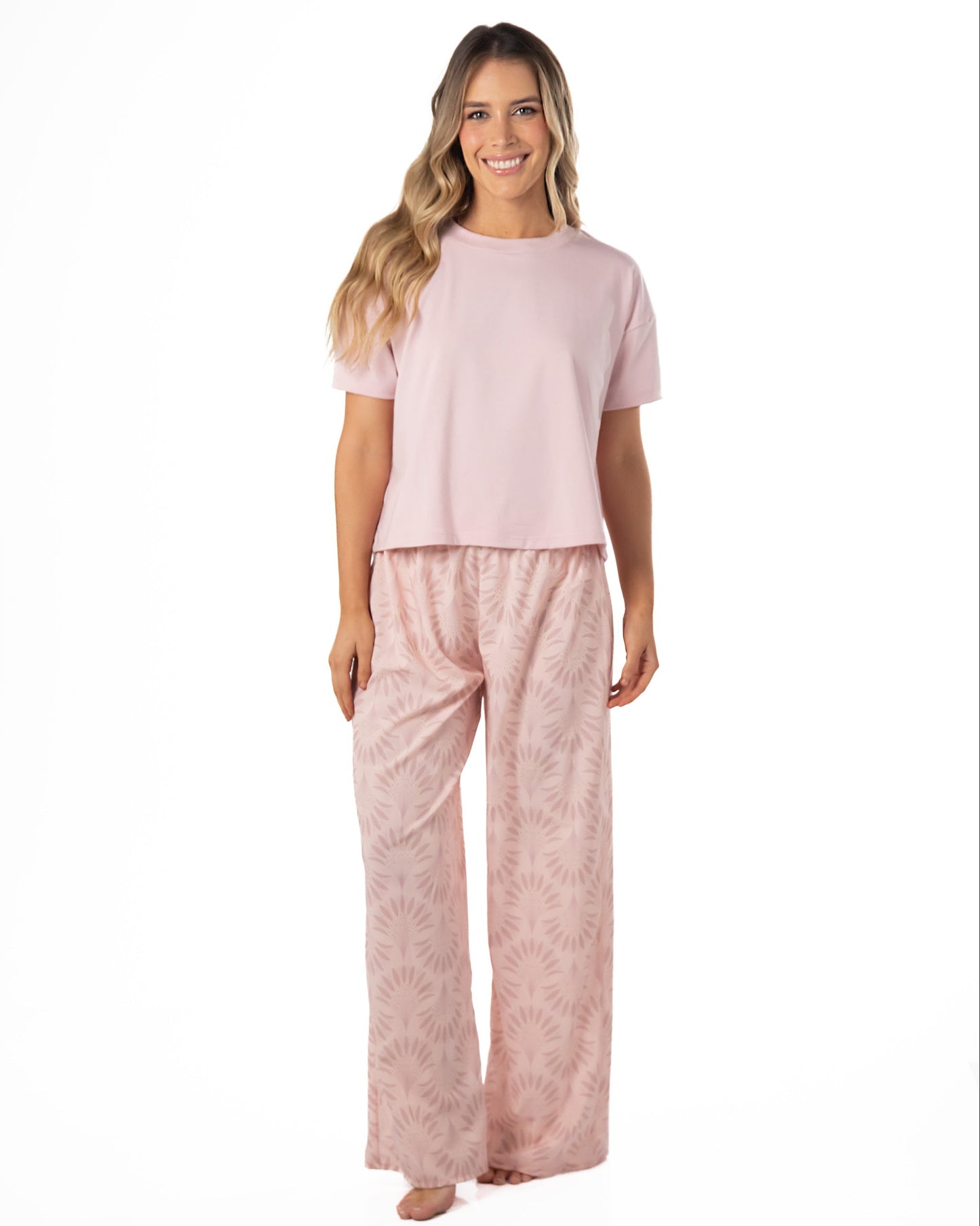 Pijama mujer pantalón blusa manga corta