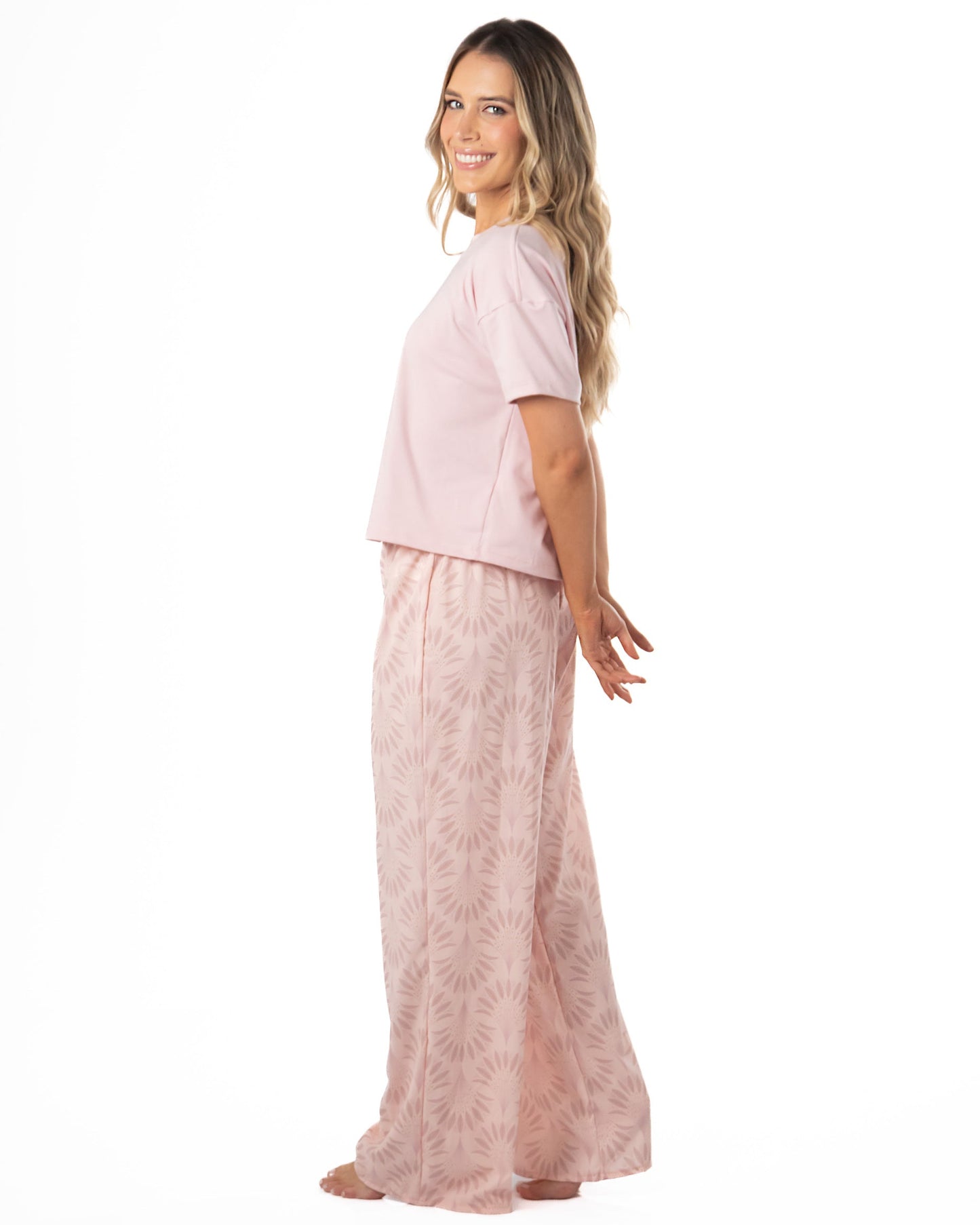 Pijama mujer pantalón blusa manga corta