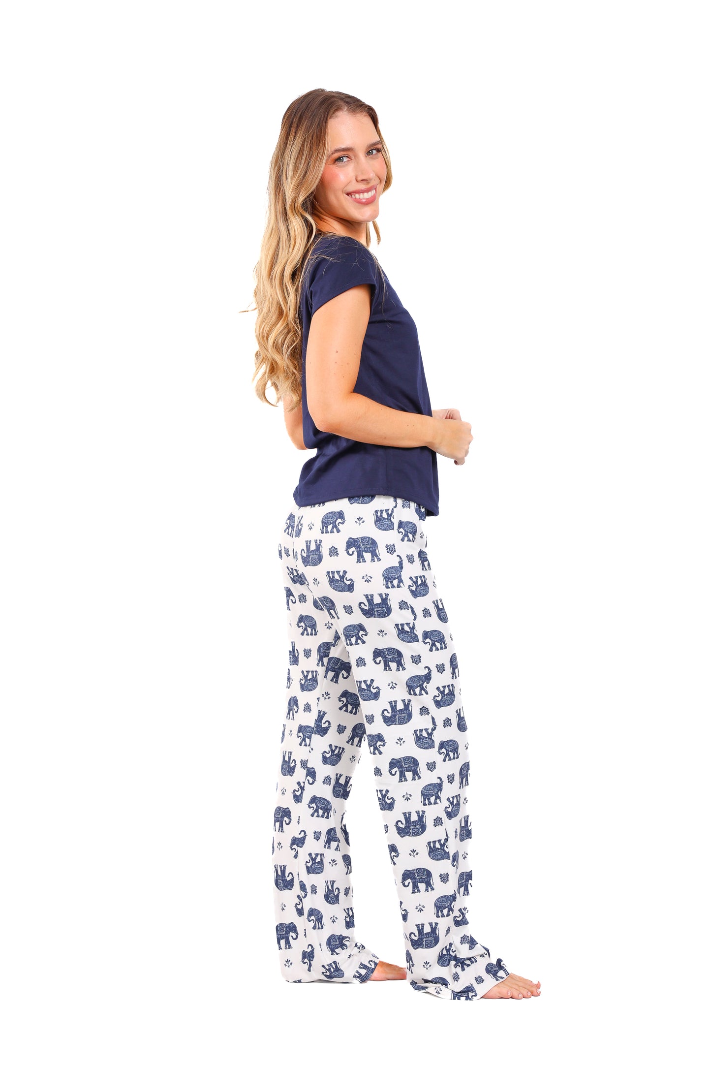 Pijama mujer pantalón blusa manga corta