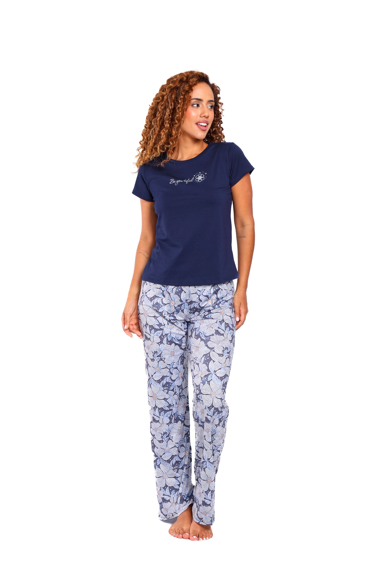 Pijama mujer pantalón blusa manga corta