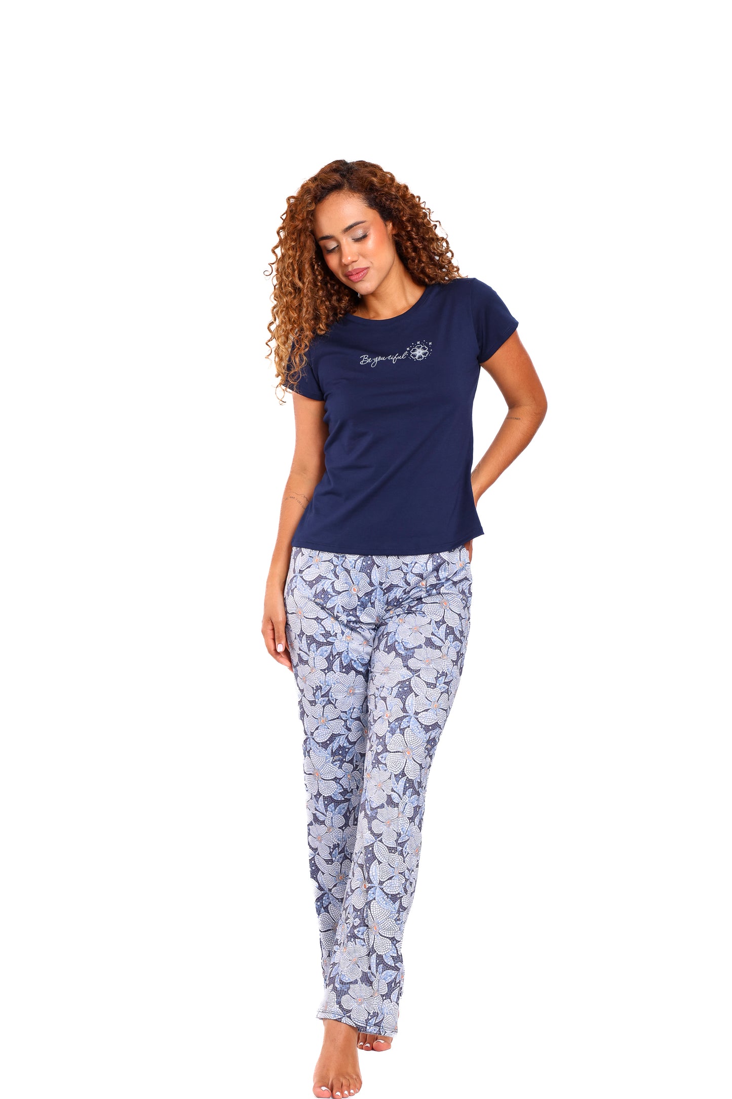 Pijama mujer pantalón blusa manga corta