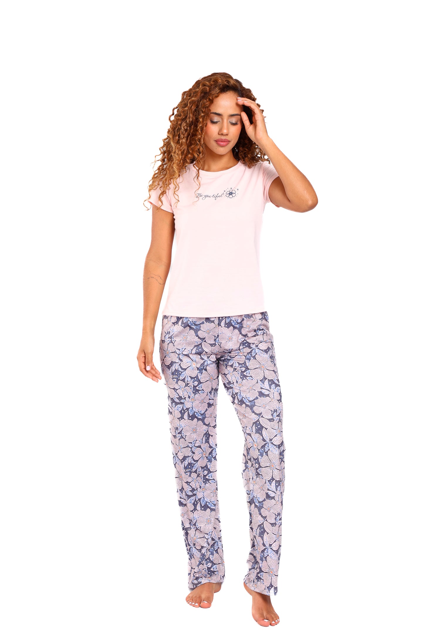 Pijama mujer pantalón blusa manga corta
