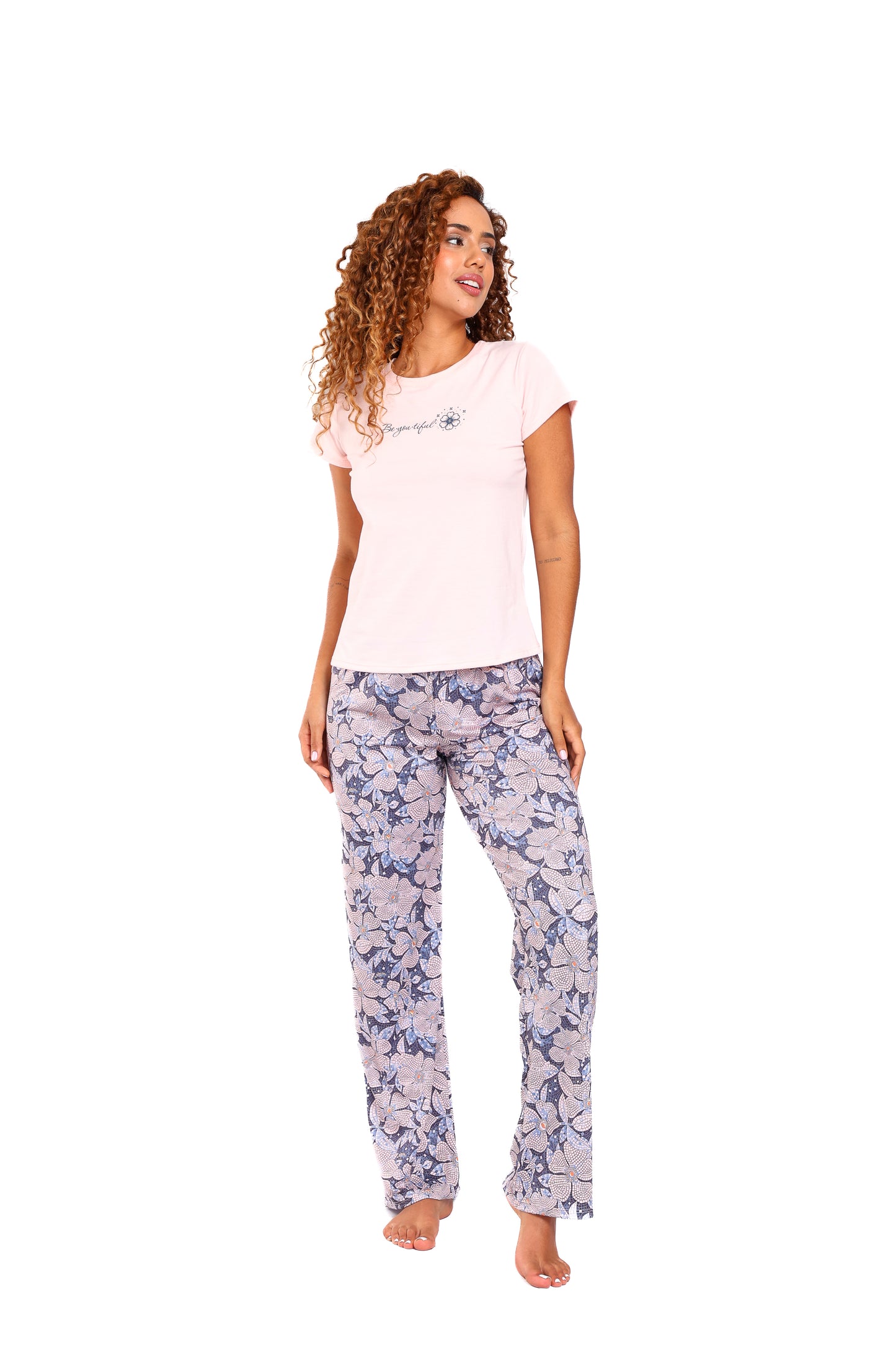 Pijama mujer pantalón blusa manga corta