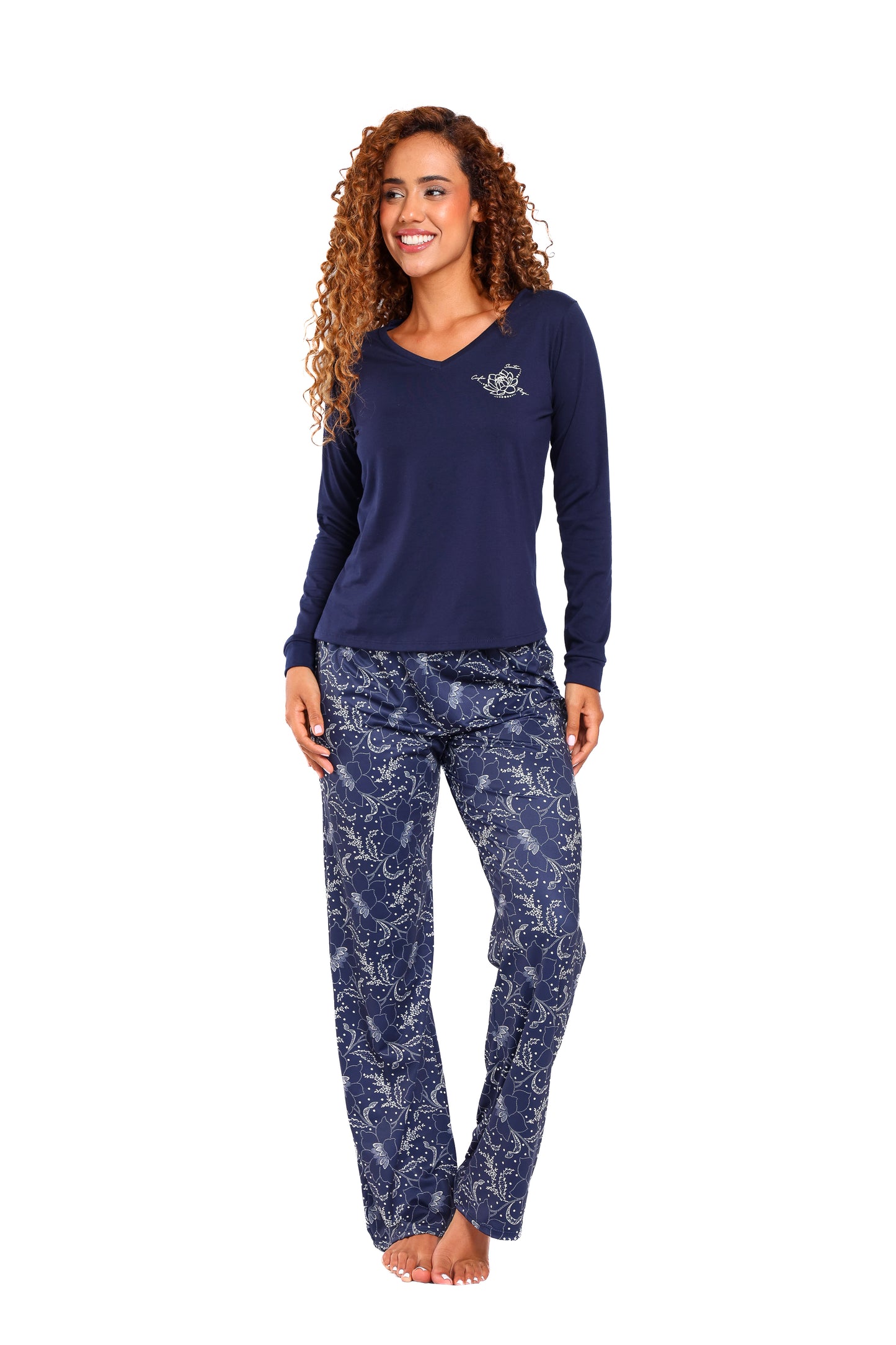 Pijama mujer pantalón blusa manga larga