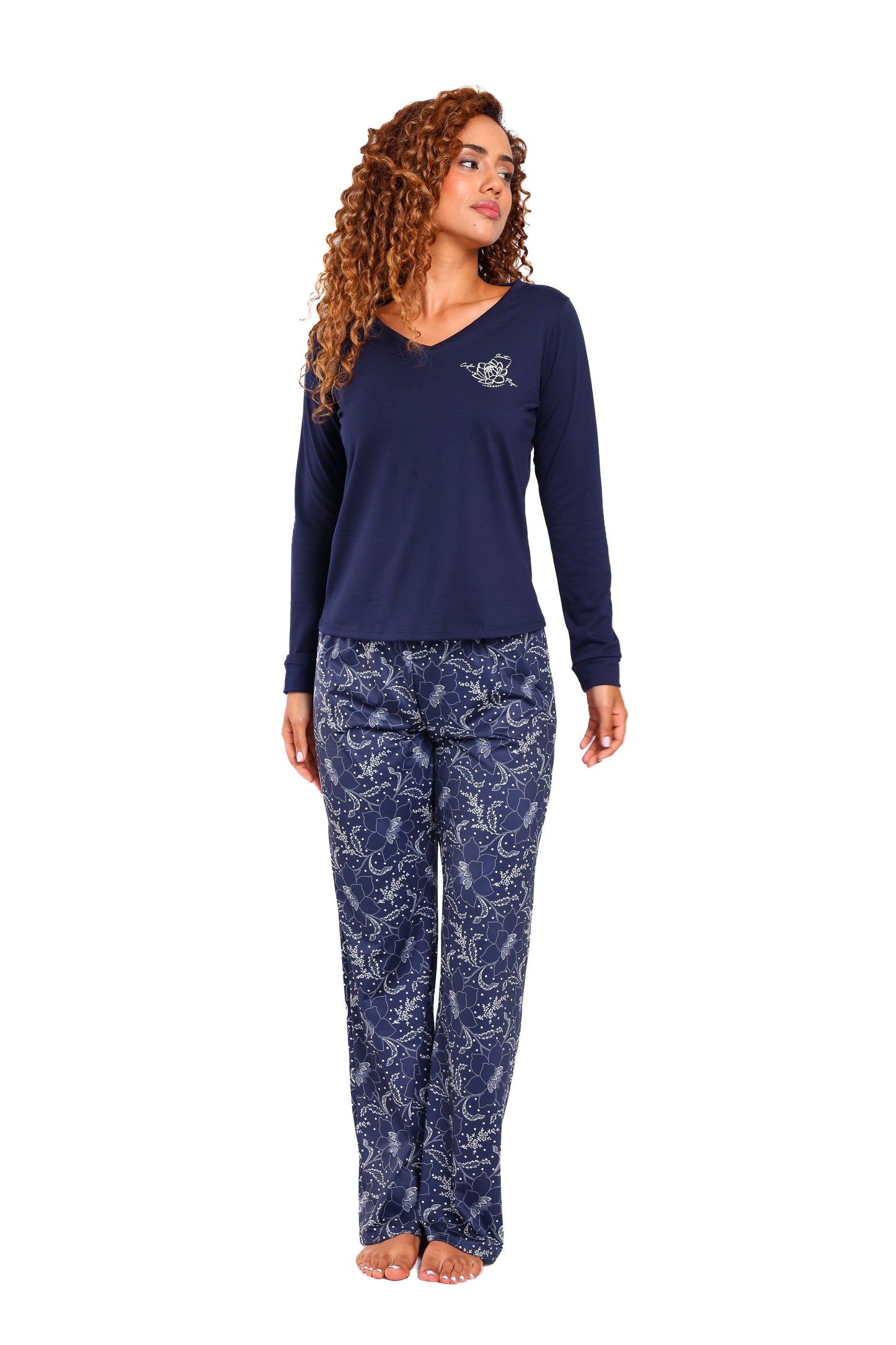Pijama mujer pantalón blusa manga larga
