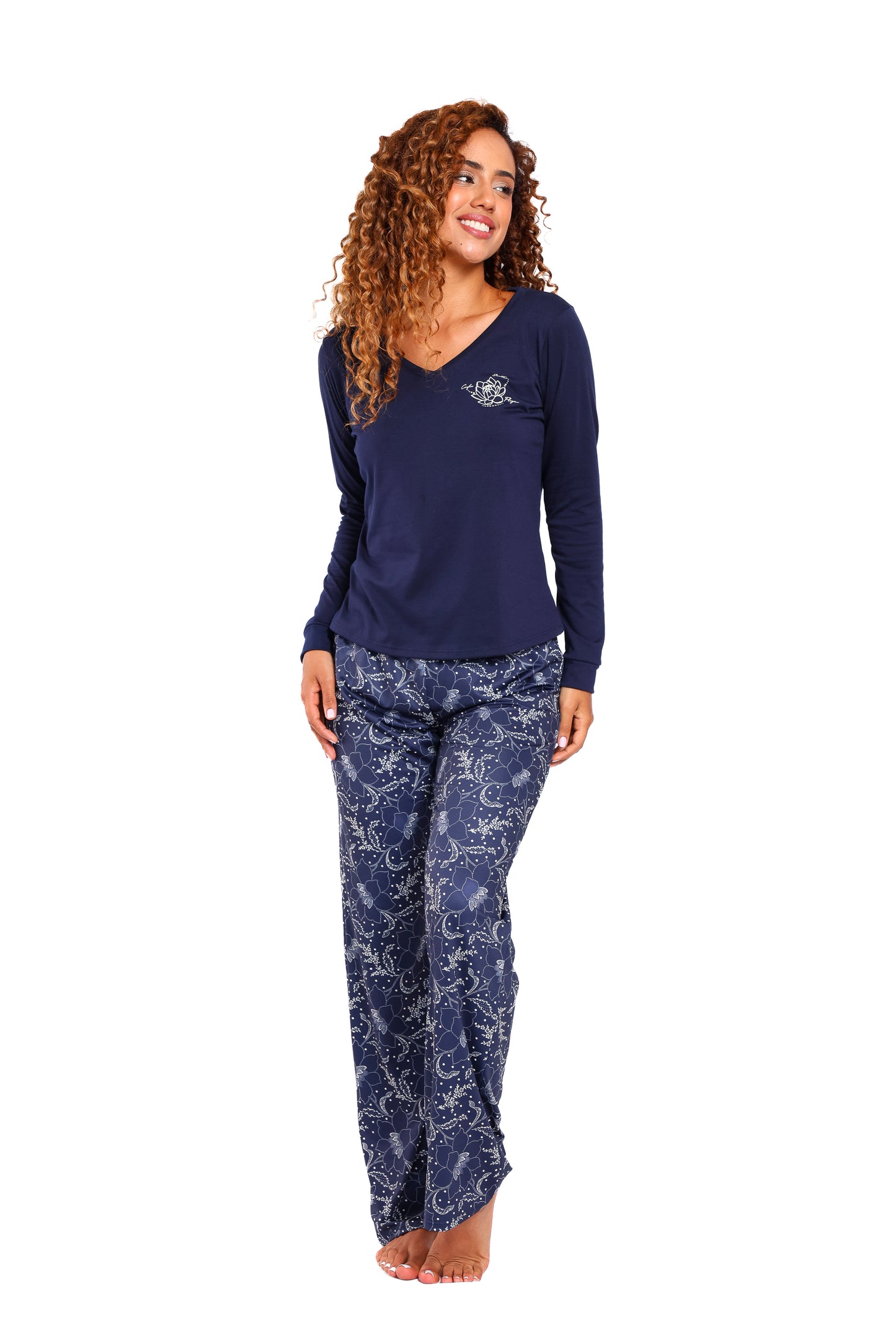 Pijama mujer pantalón blusa manga larga