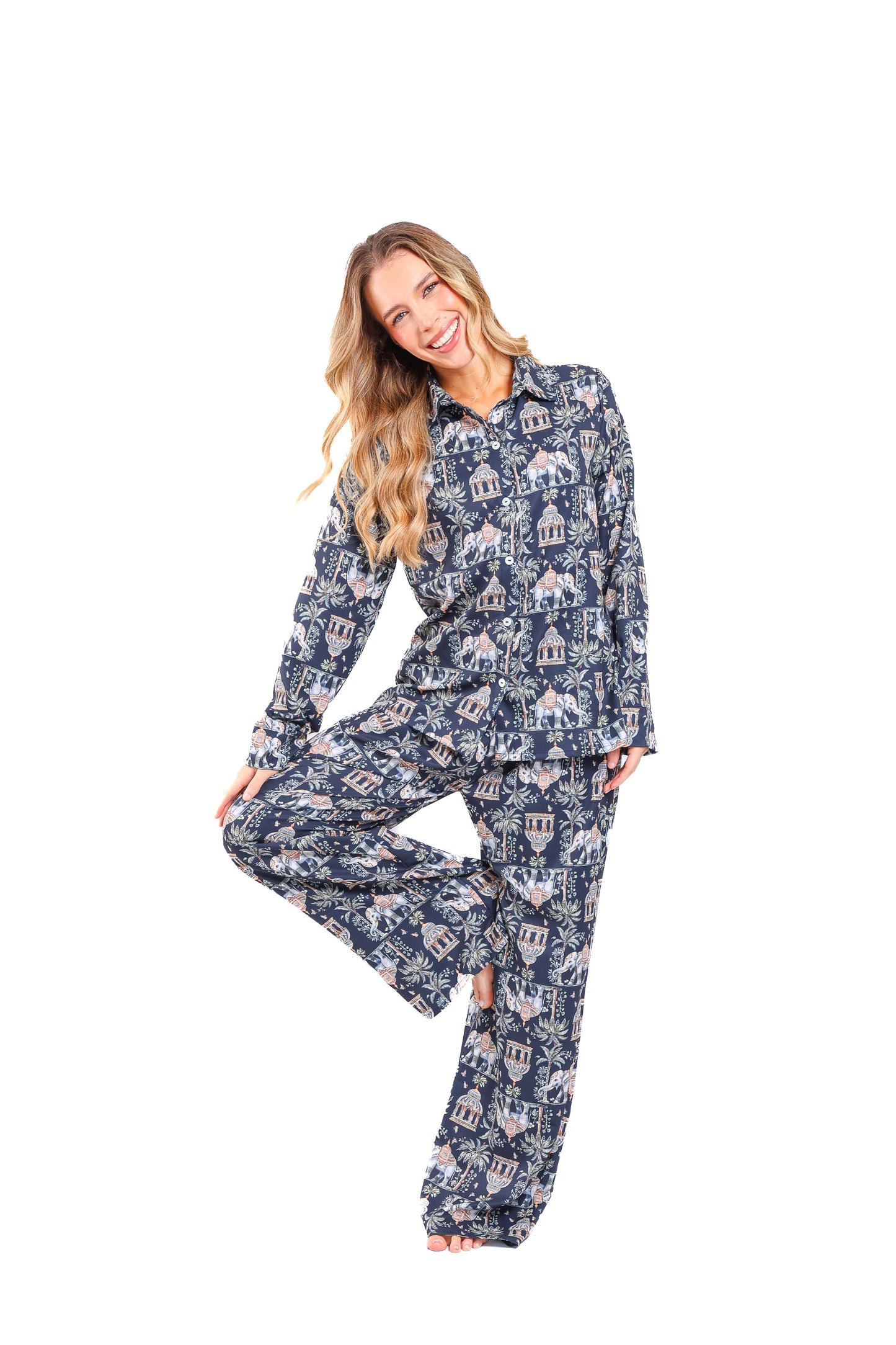 Pijama mujer pantalón blusa manga larga