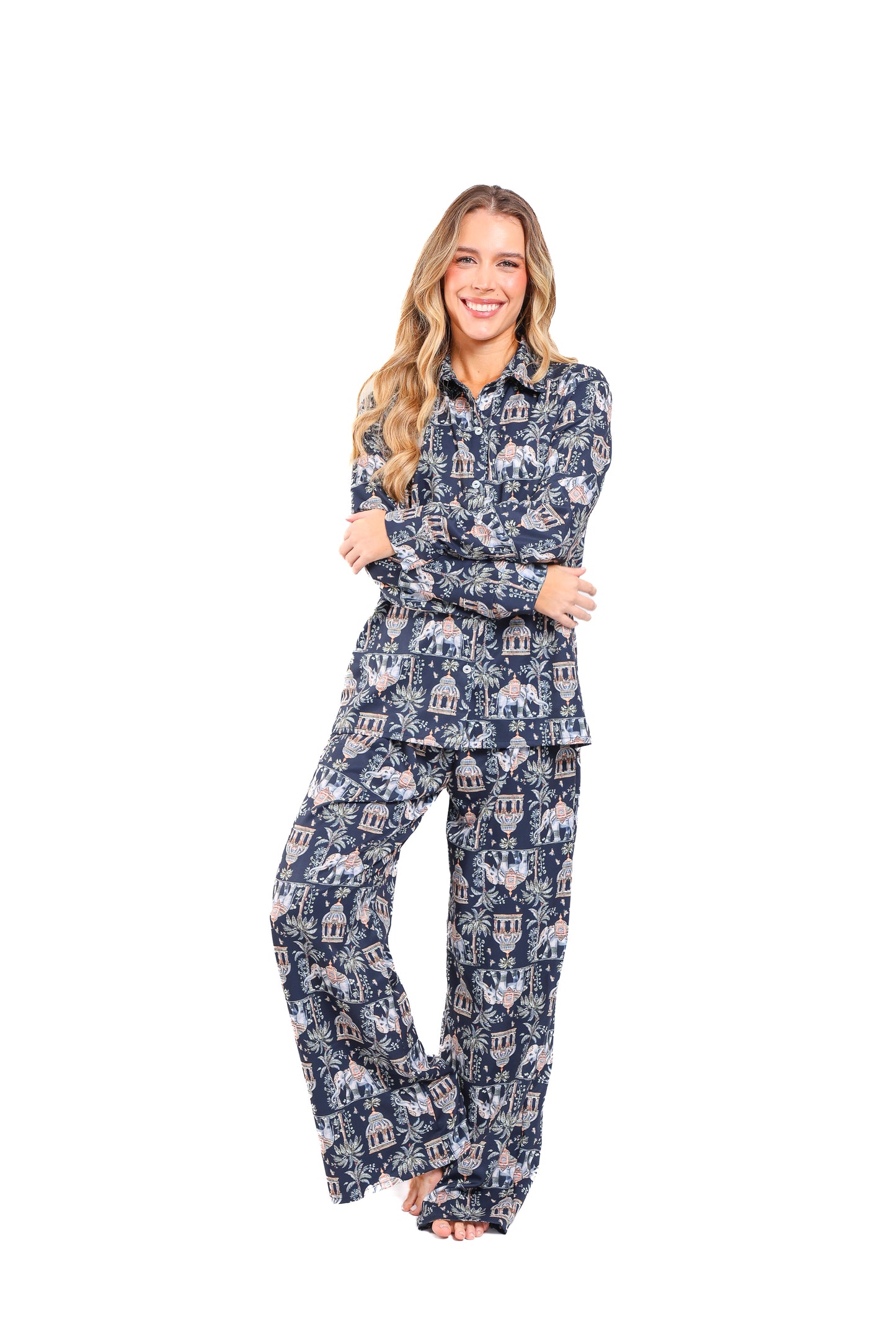 Pijama mujer pantalón blusa manga larga